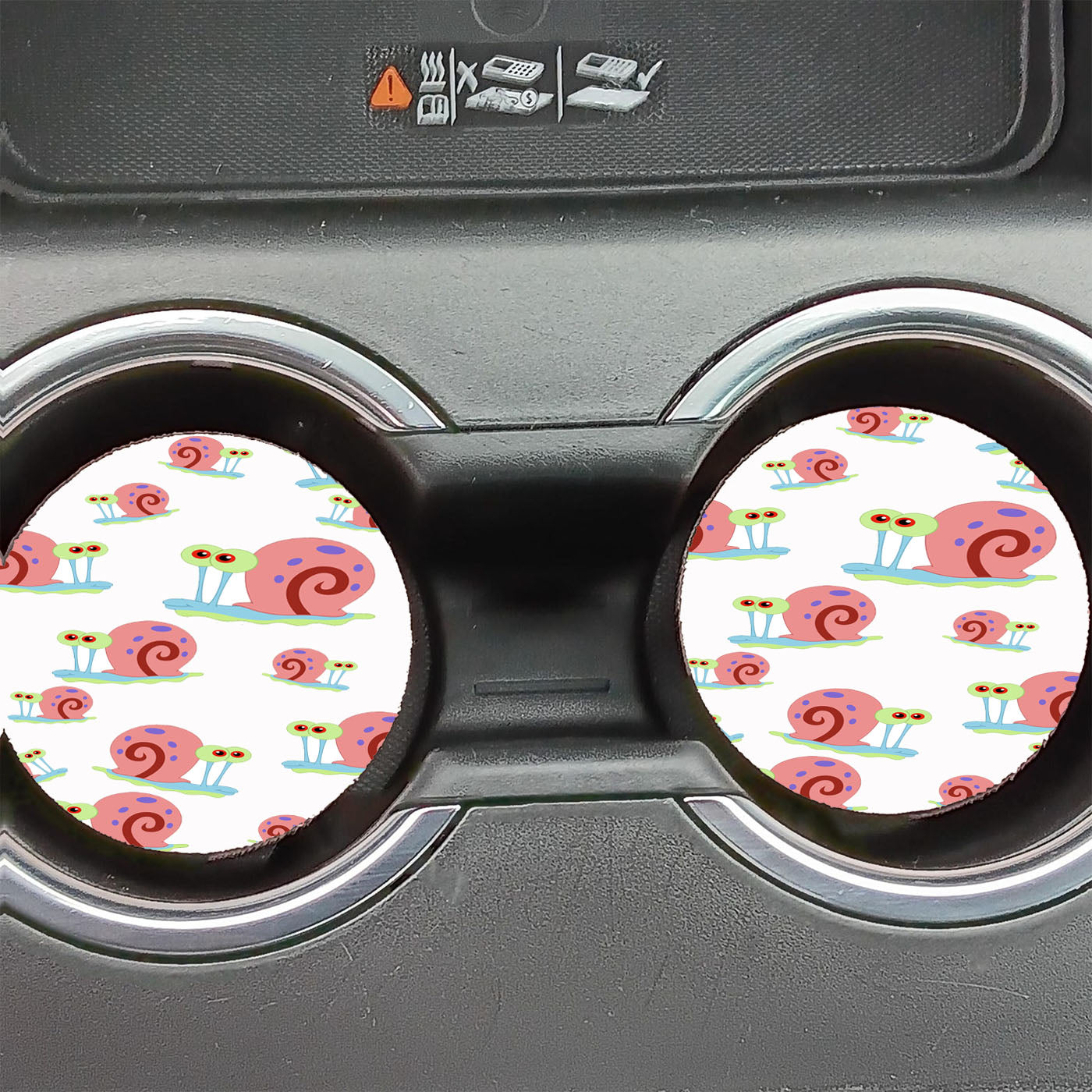 Cute Gary Spongebob Squarepants Pattern Car Coasters