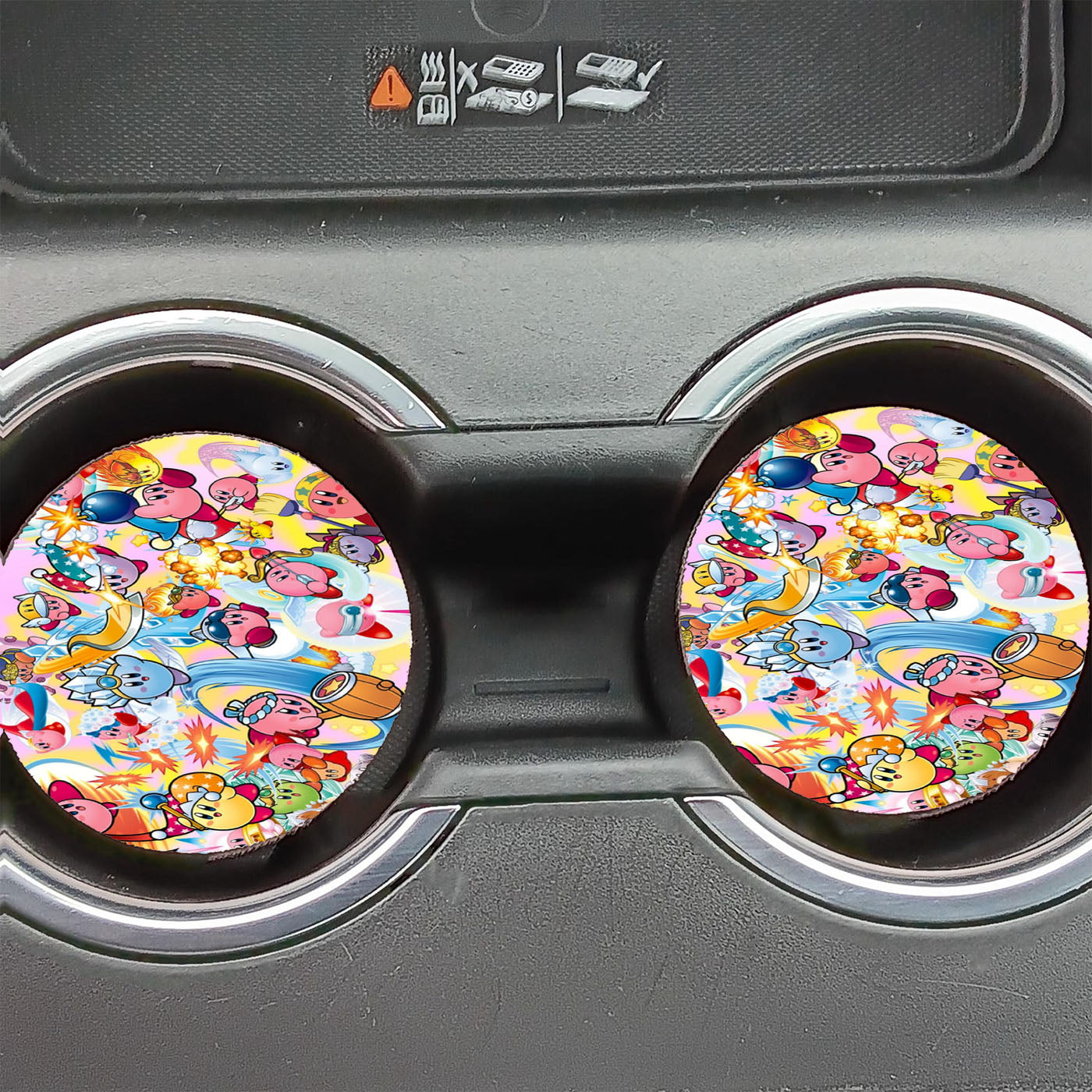 Cute Kirby Power Collection Car Coasters