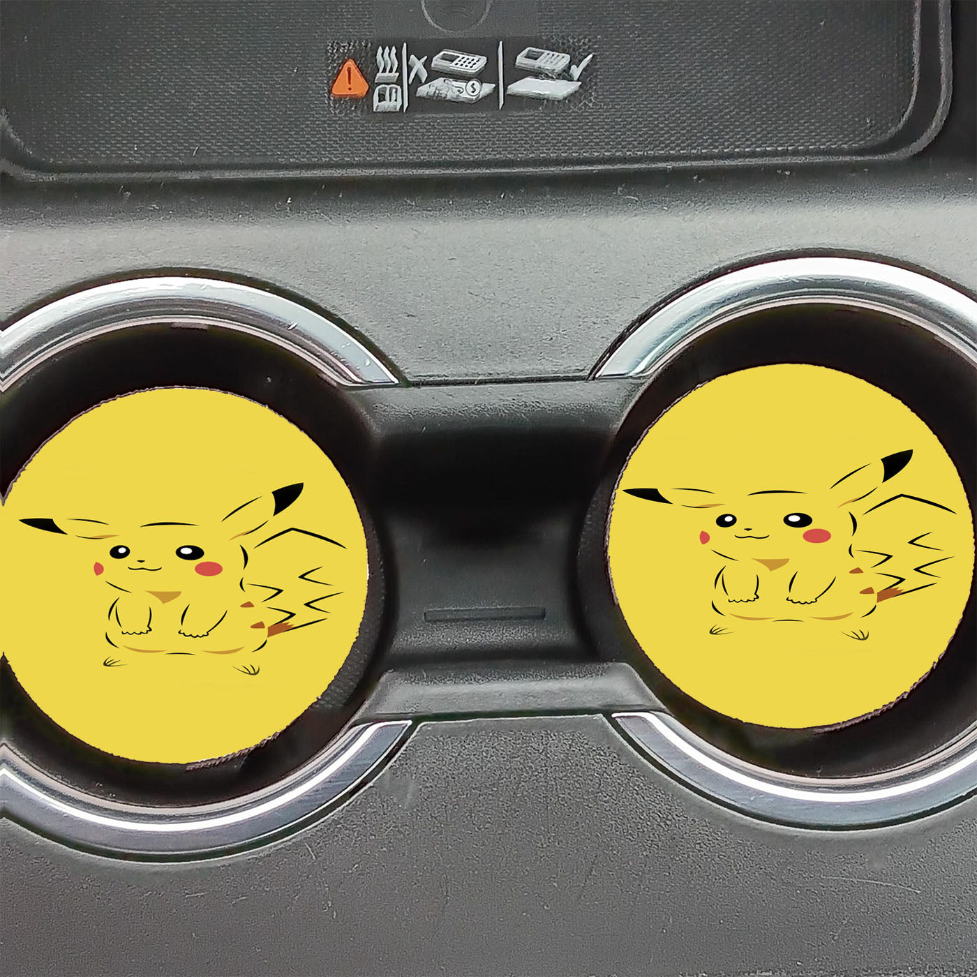 Cute Pikachu Car Coasters
