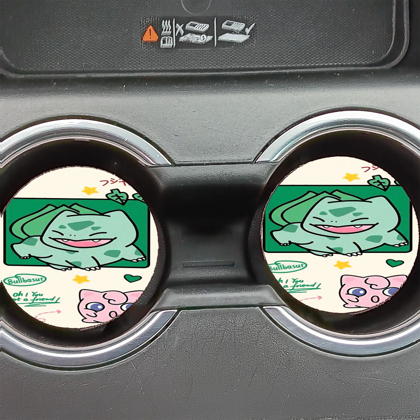 Cute Pokemon Bulbasaur 1 Car Coasters