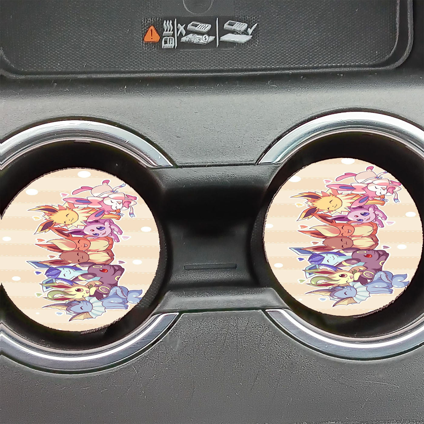 Cute Pokemon Eeve Wallpaper August Car Coasters