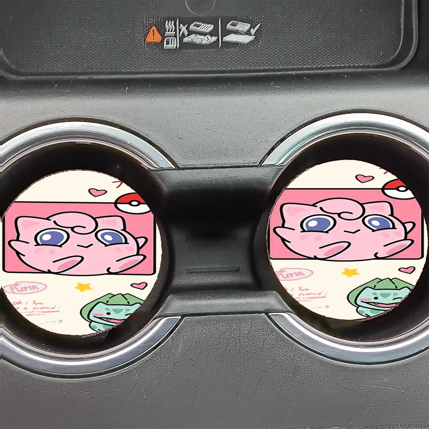 Cute Pokemon Jigglypuff 1 Car Coasters