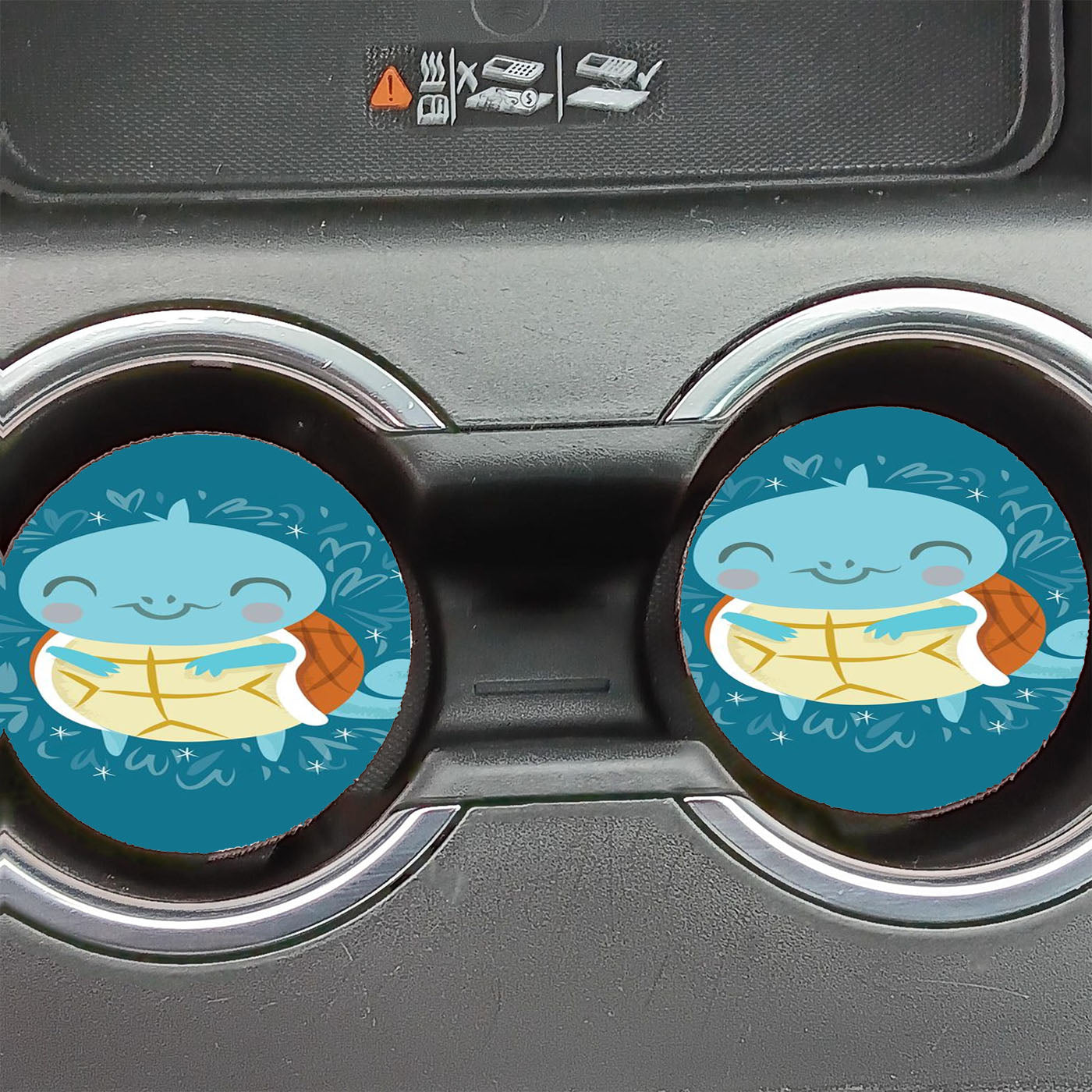 Cute Pokemon Squirtle Car Coasters