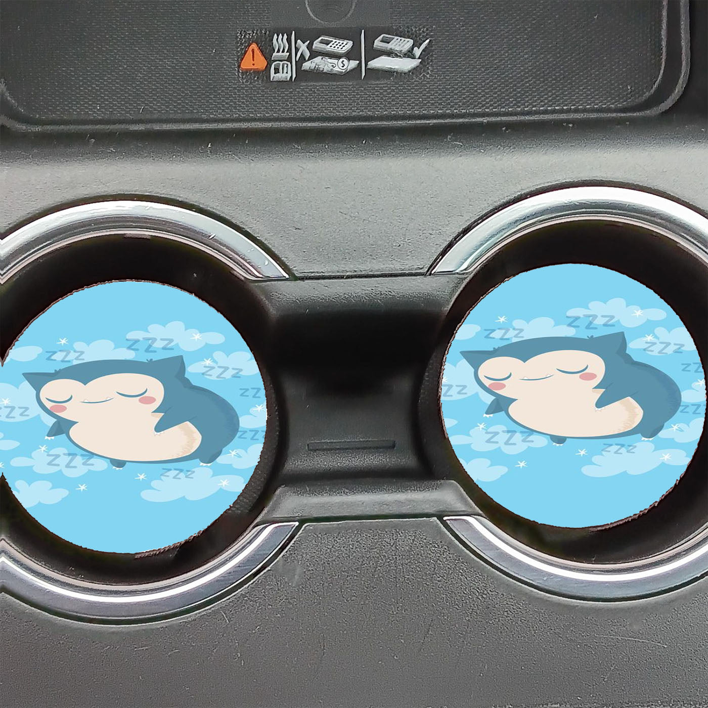 Cute Sleep Pokemon Snorlax Car Coasters