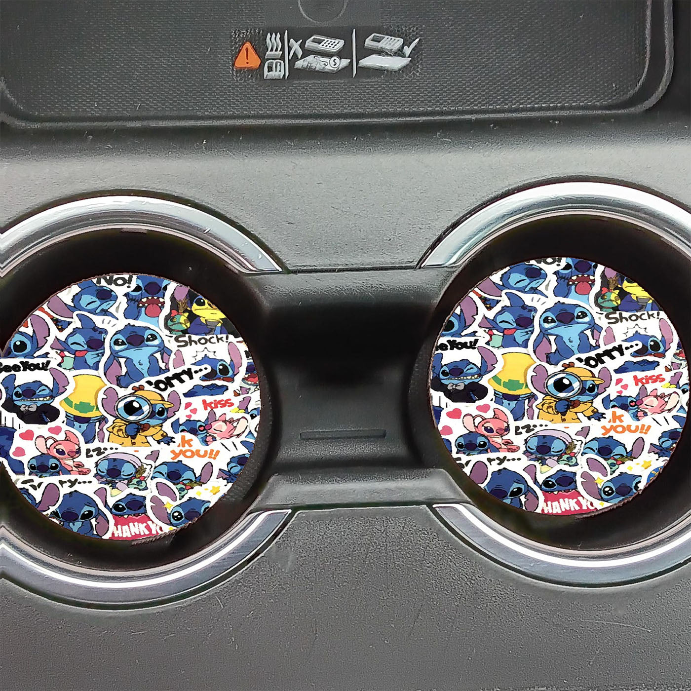 Cute Stitch Lilo Cartoon Emoticon Creature Characters Sticker Collage Car Coasters