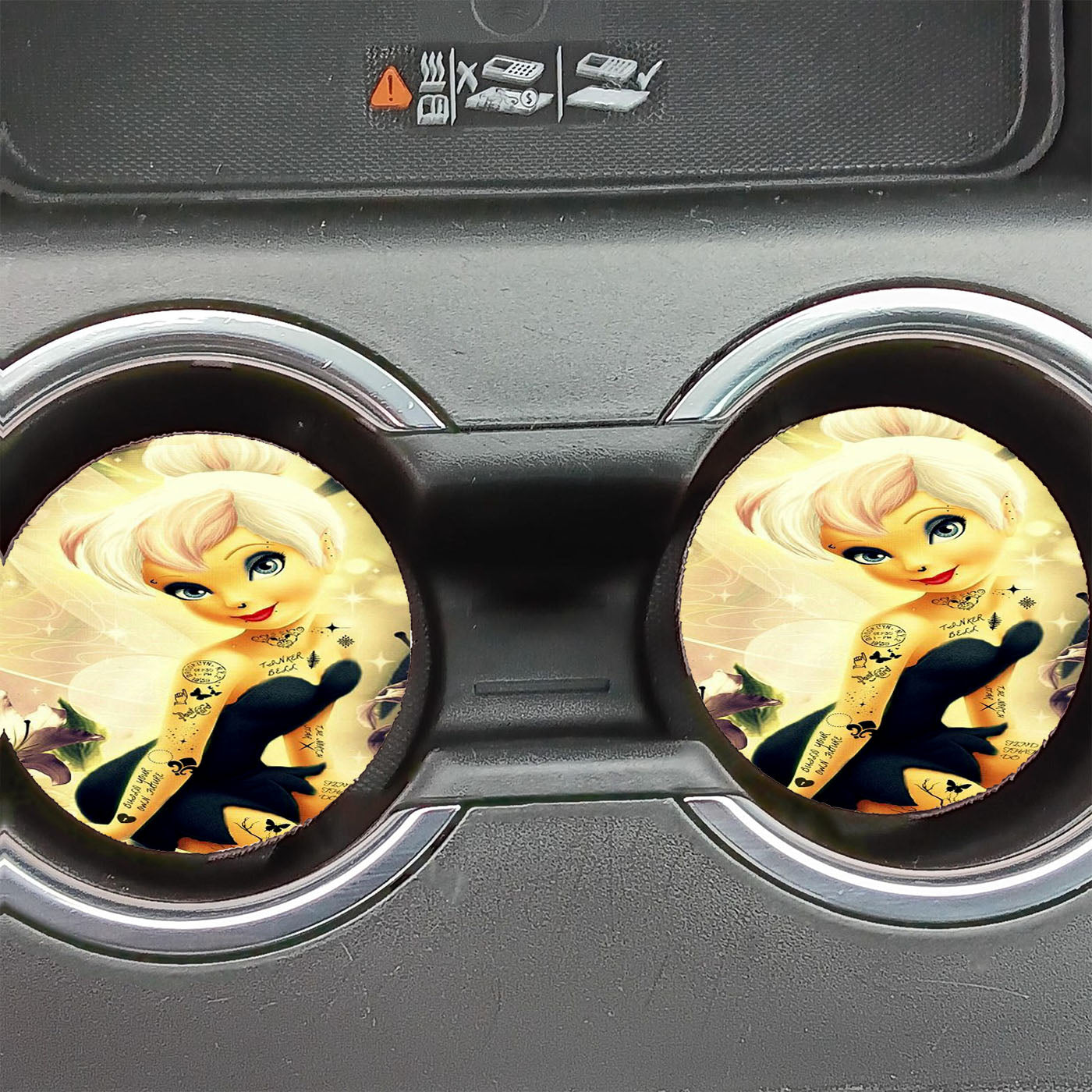 Cute Tinkerbell Car Coasters