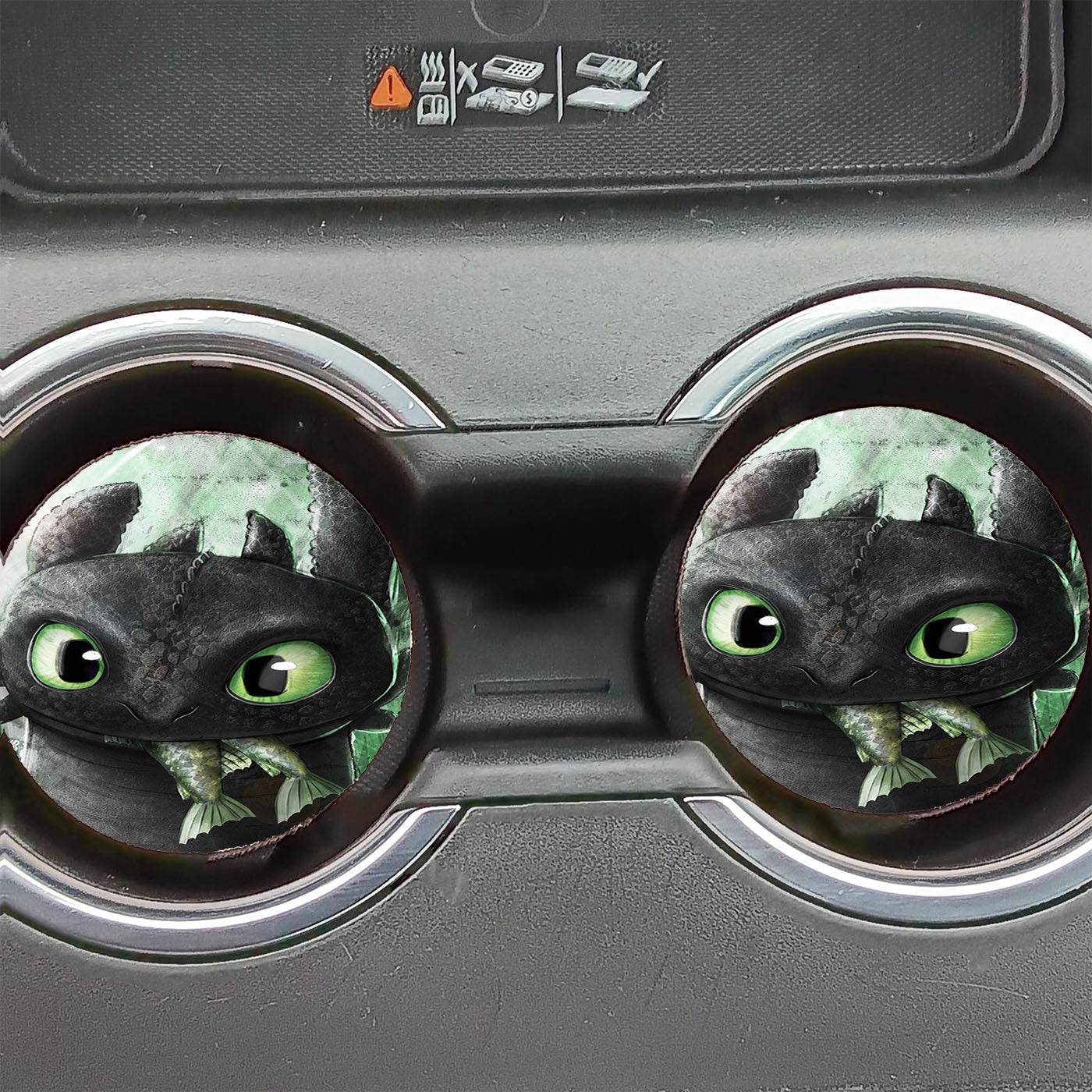 Cute Toothless Car Coasters