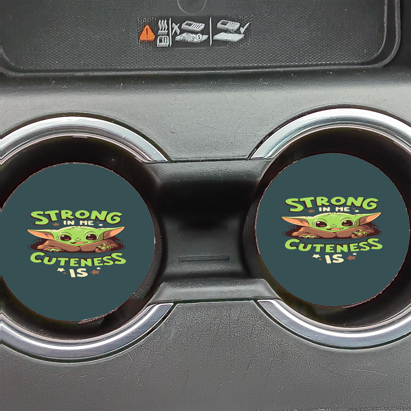 Cuteness Is Baby Yoda Car Coasters
