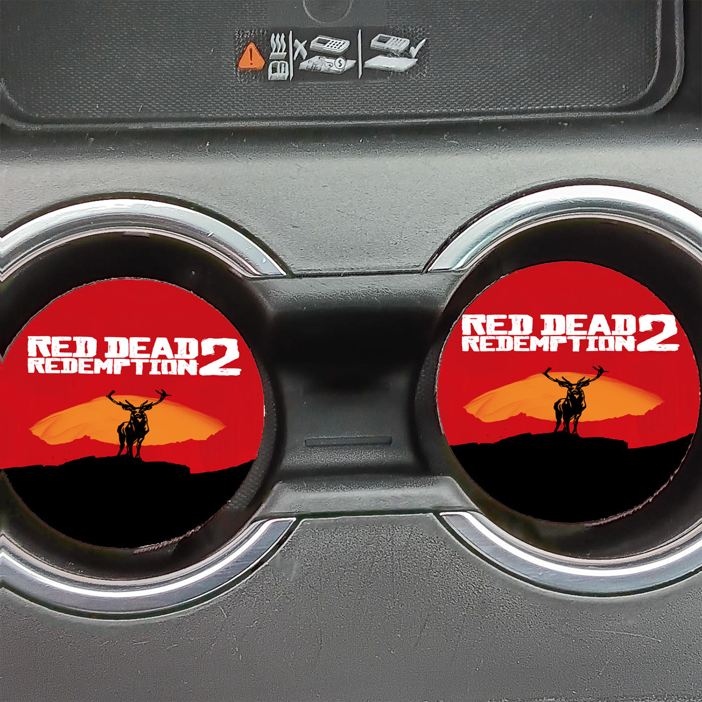 Deer Art Red Dead Redemption Car Coasters