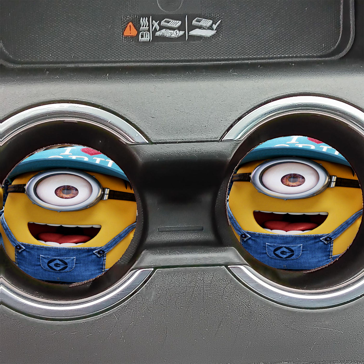 Despicable Me Minions Pose Art Car Coasters