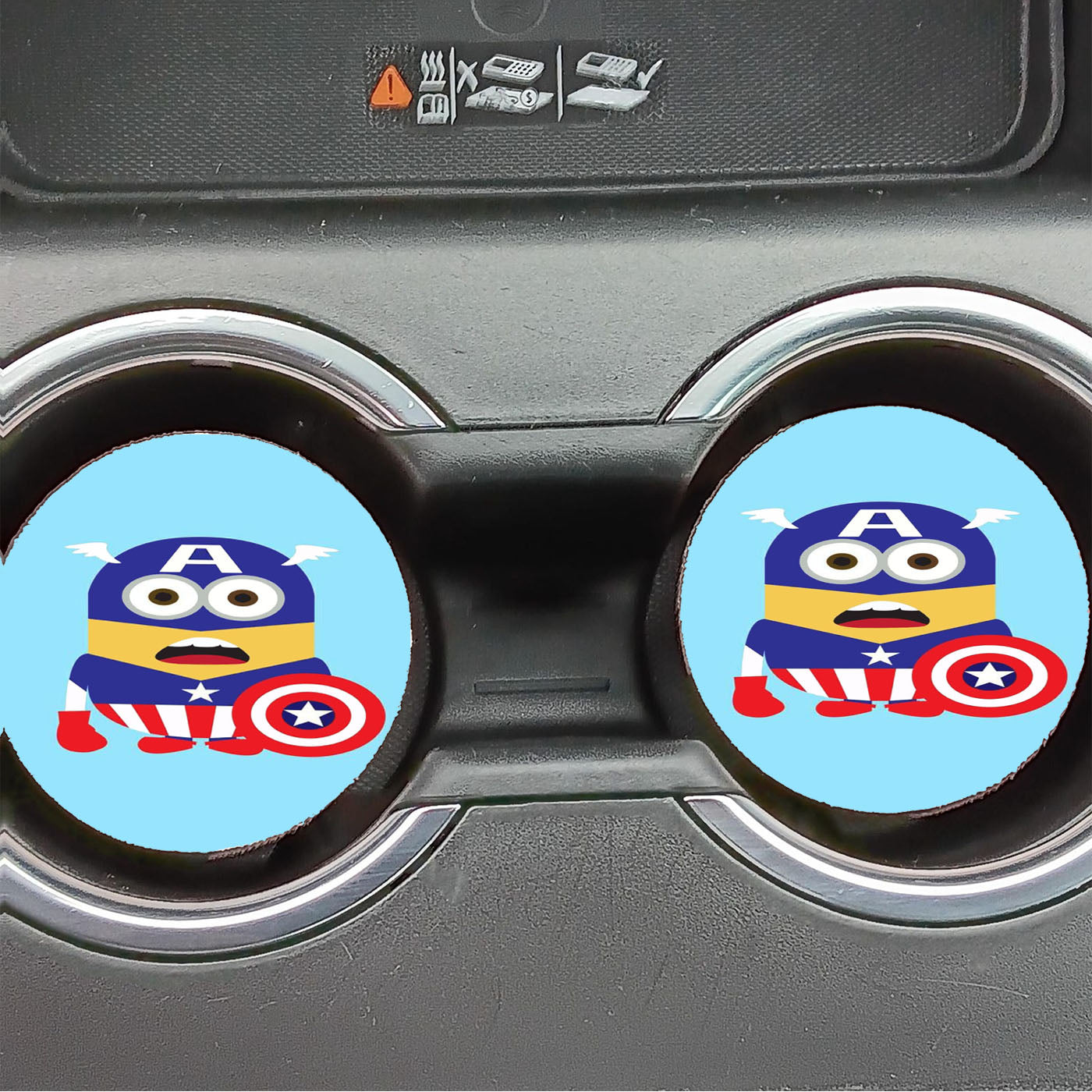 Despicable Me Captain America Car Coasters