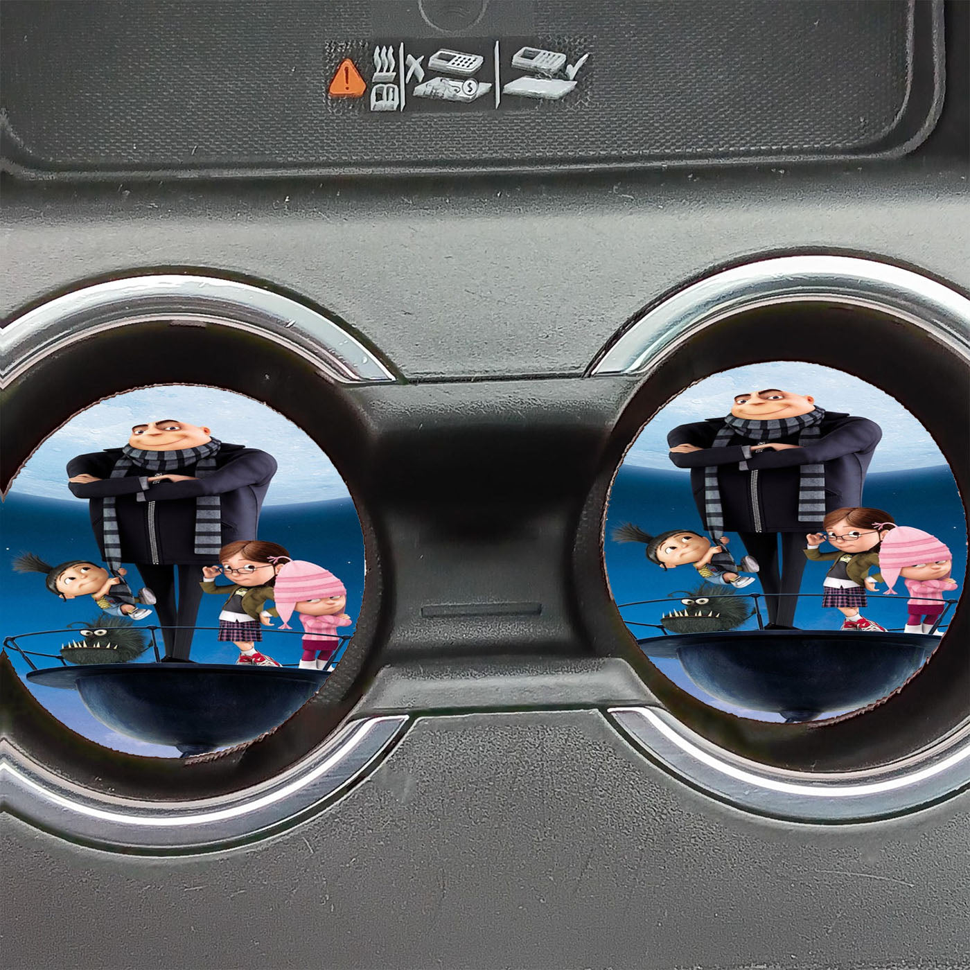 Despicable Me Gru Moon Poster Car Coasters