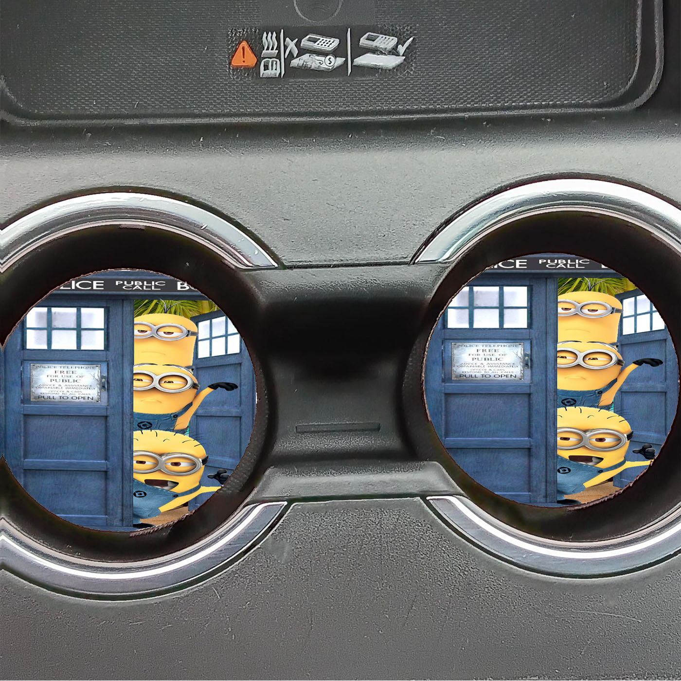 Despicable Me Minion Dr Who Tardis Car Coasters