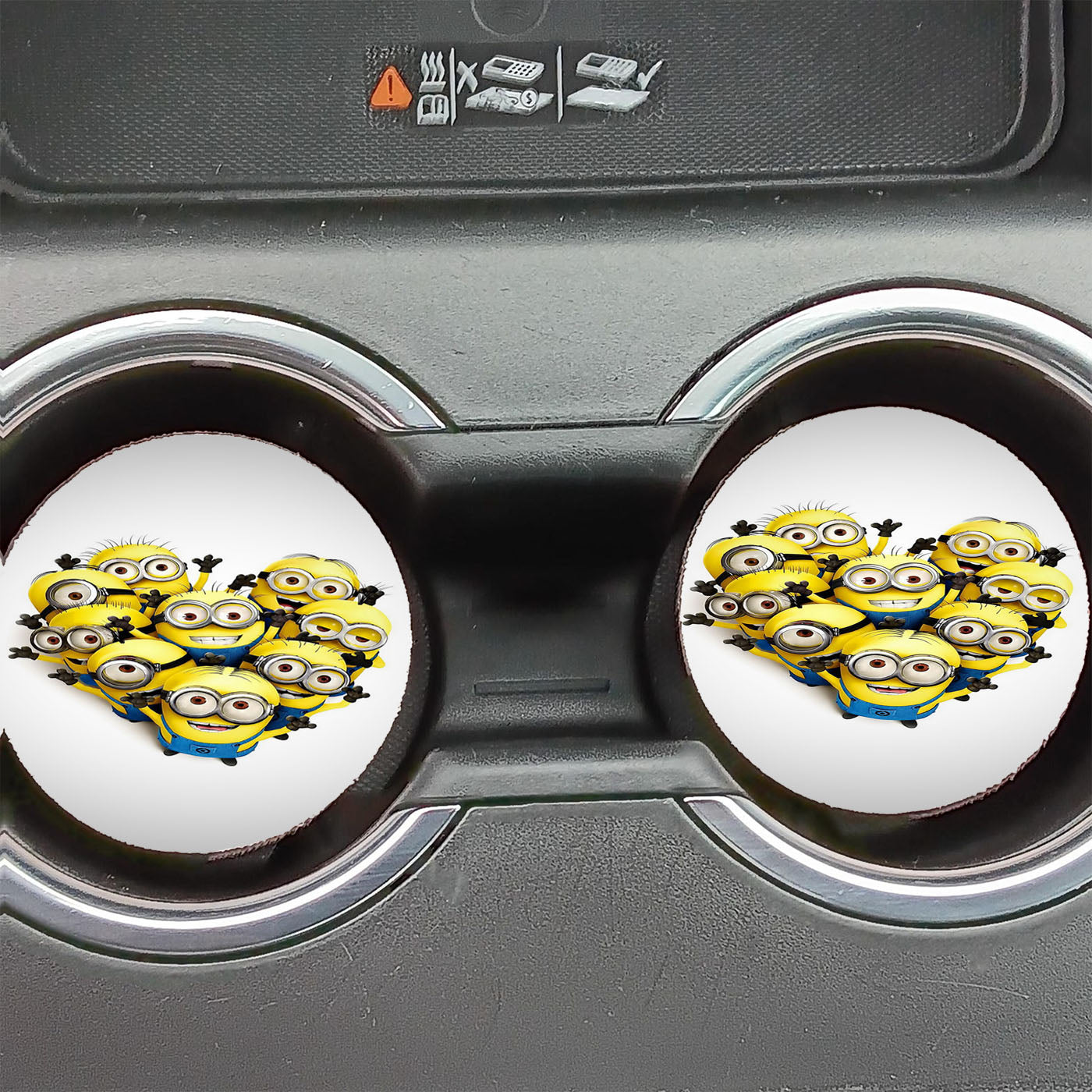 Despicable Me Minions Heart- Car Coasters