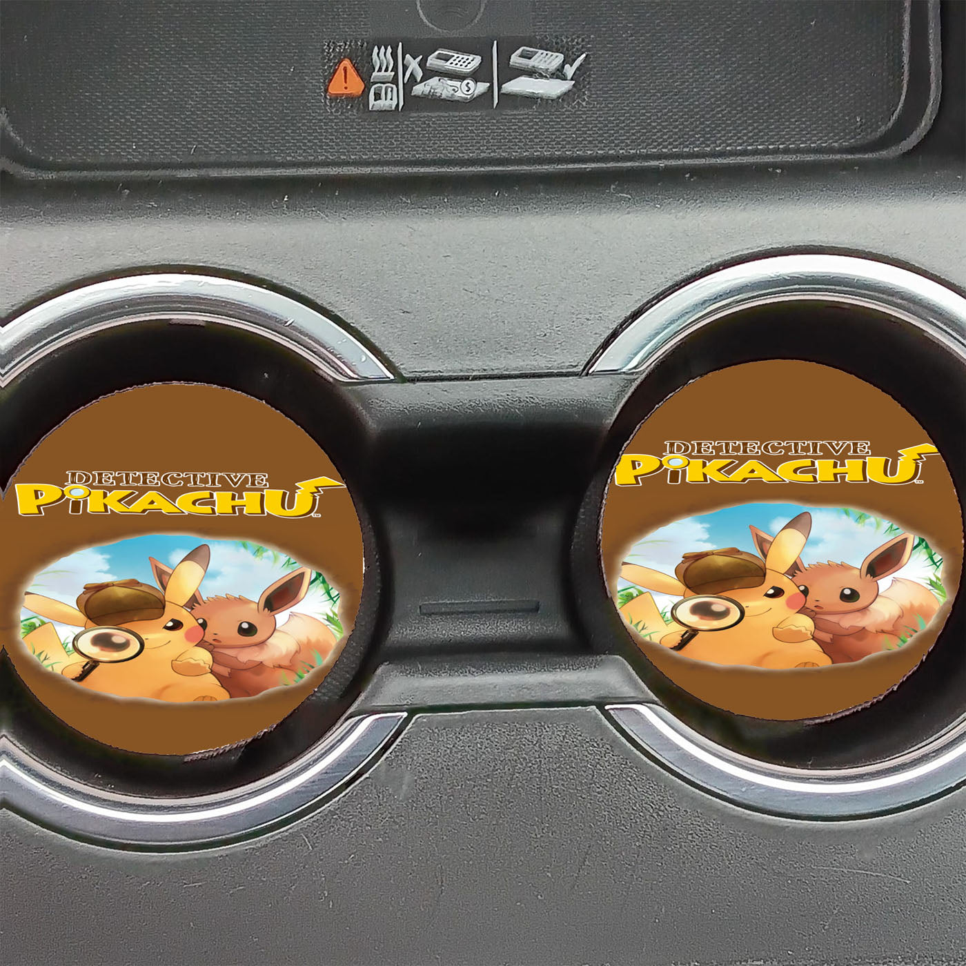 Detective Pikachu Poster Car Coasters