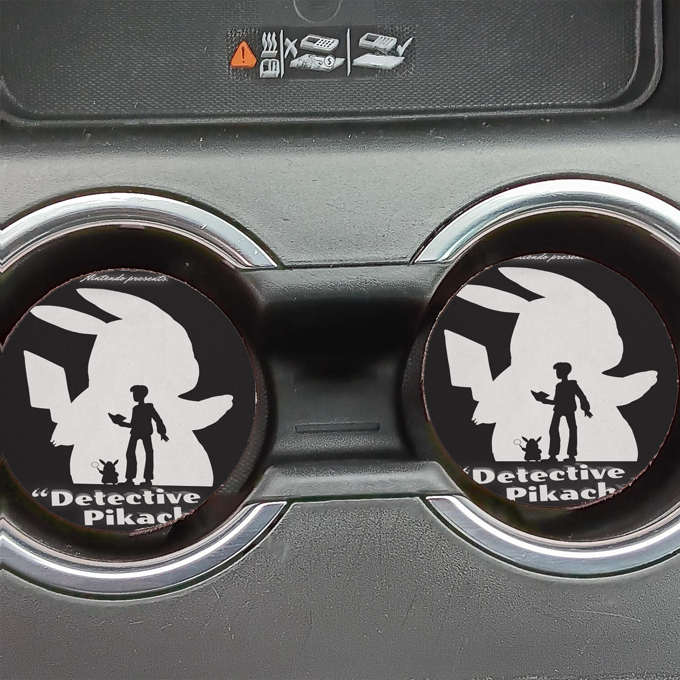 Detective Pikachu Wallpaper Car Coasters