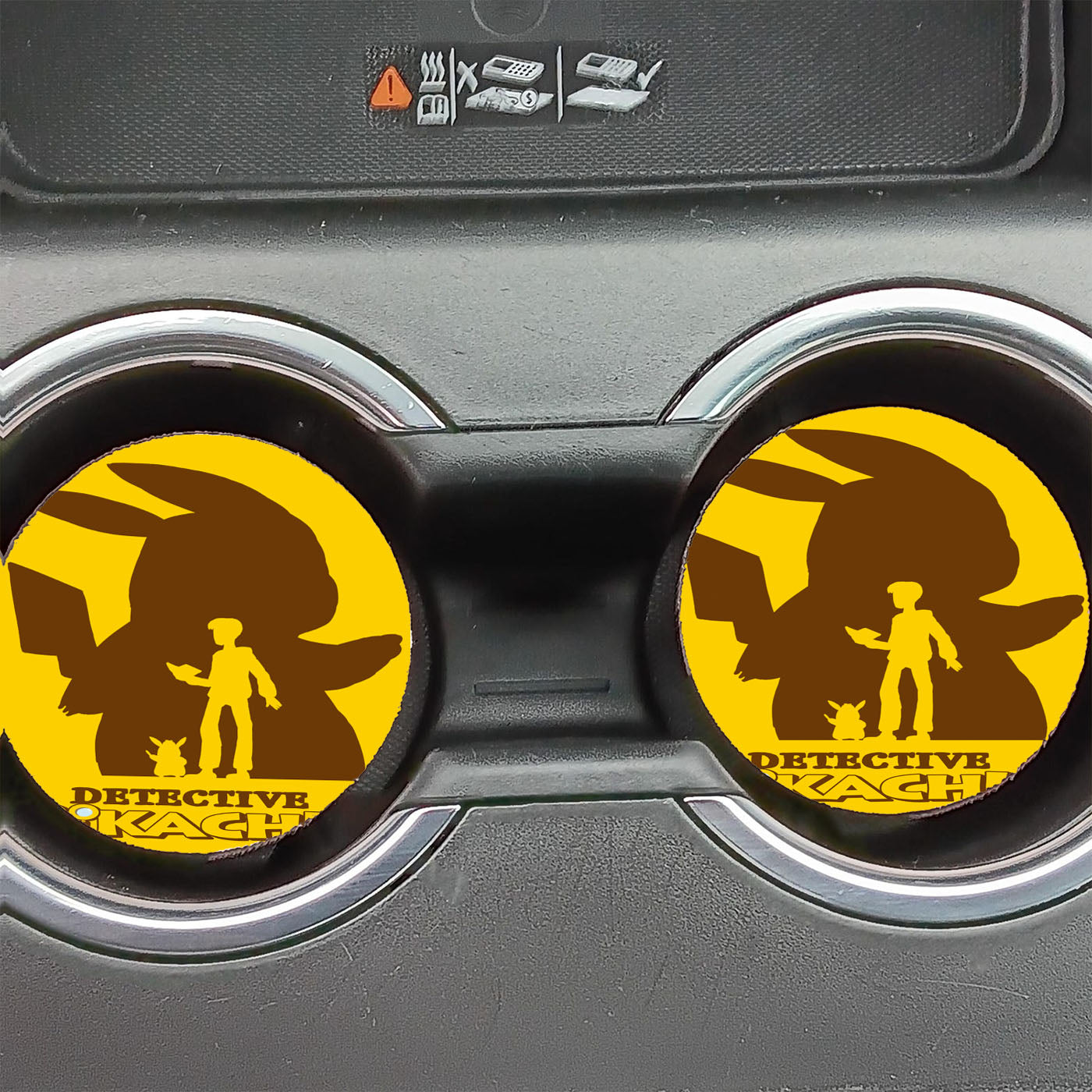 Detevtive Pikachu Wallpaper Car Coasters