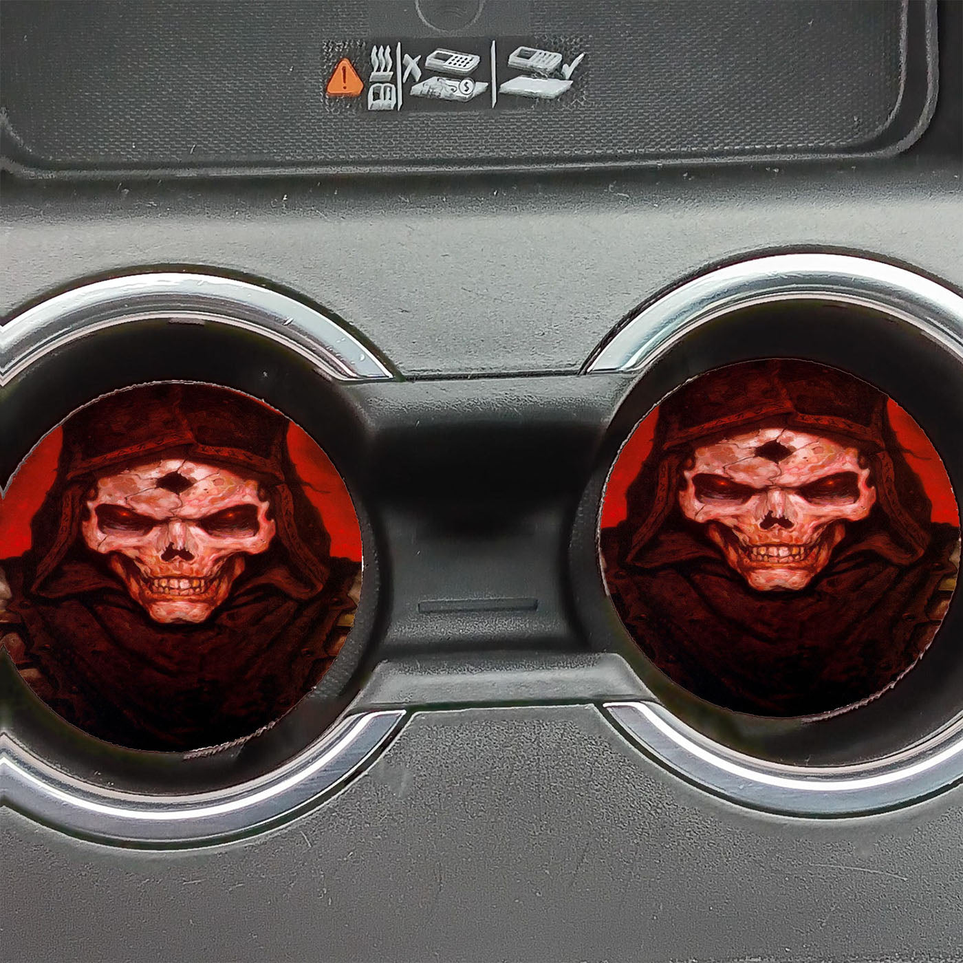 Diablo Skull Monster Wallpapers Car Coasters