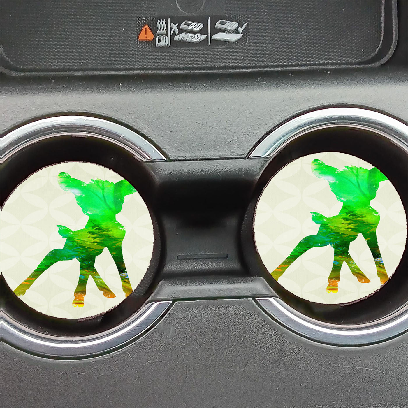 Disney Bambi Green Car Coasters