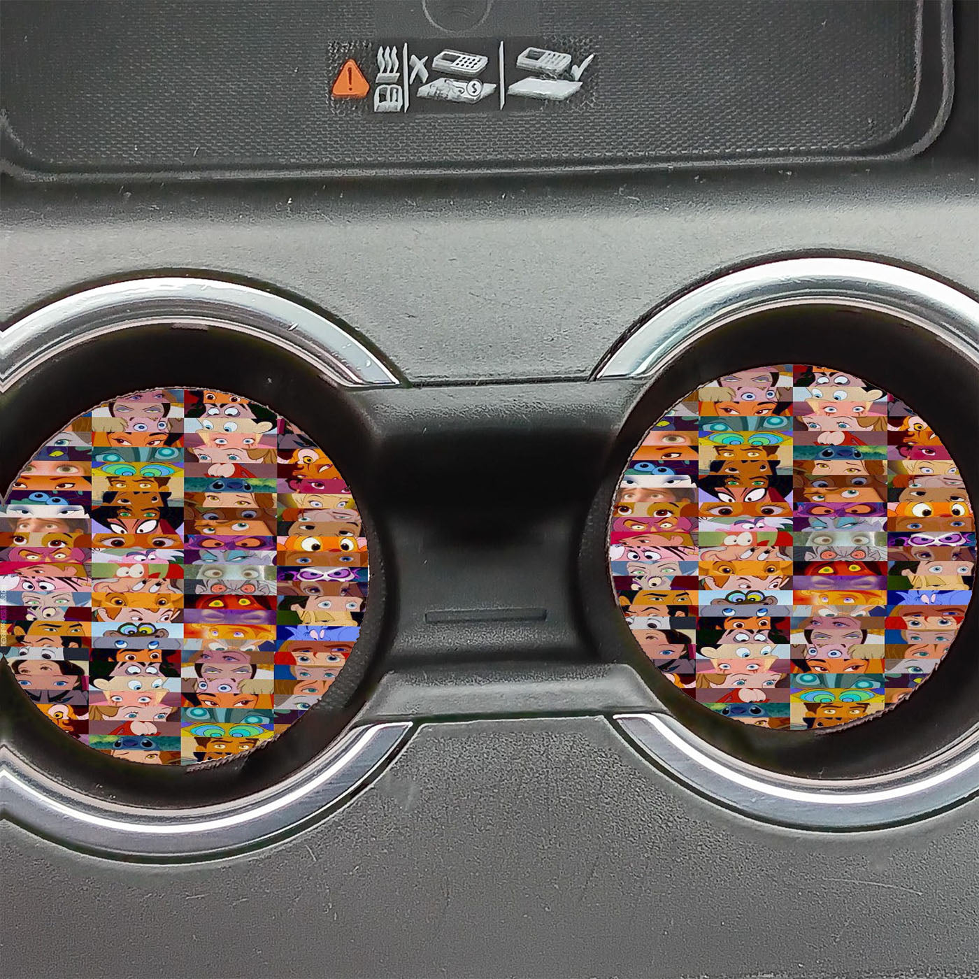 Disney Cartoon All Eyes Characters Collection Car Coasters