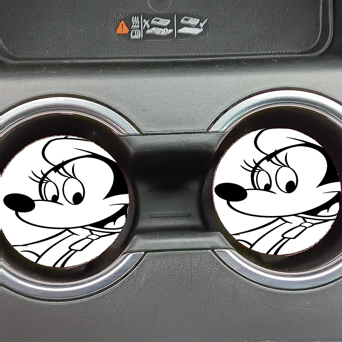 Disney Cartoon Cute Minnnie Mouse Swag Car Coasters