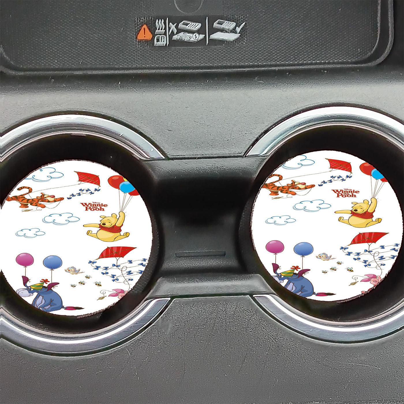 Disney Cartoon Tigger Pooh Eeyore Piglet Flying Kite Balloon Car Coasters