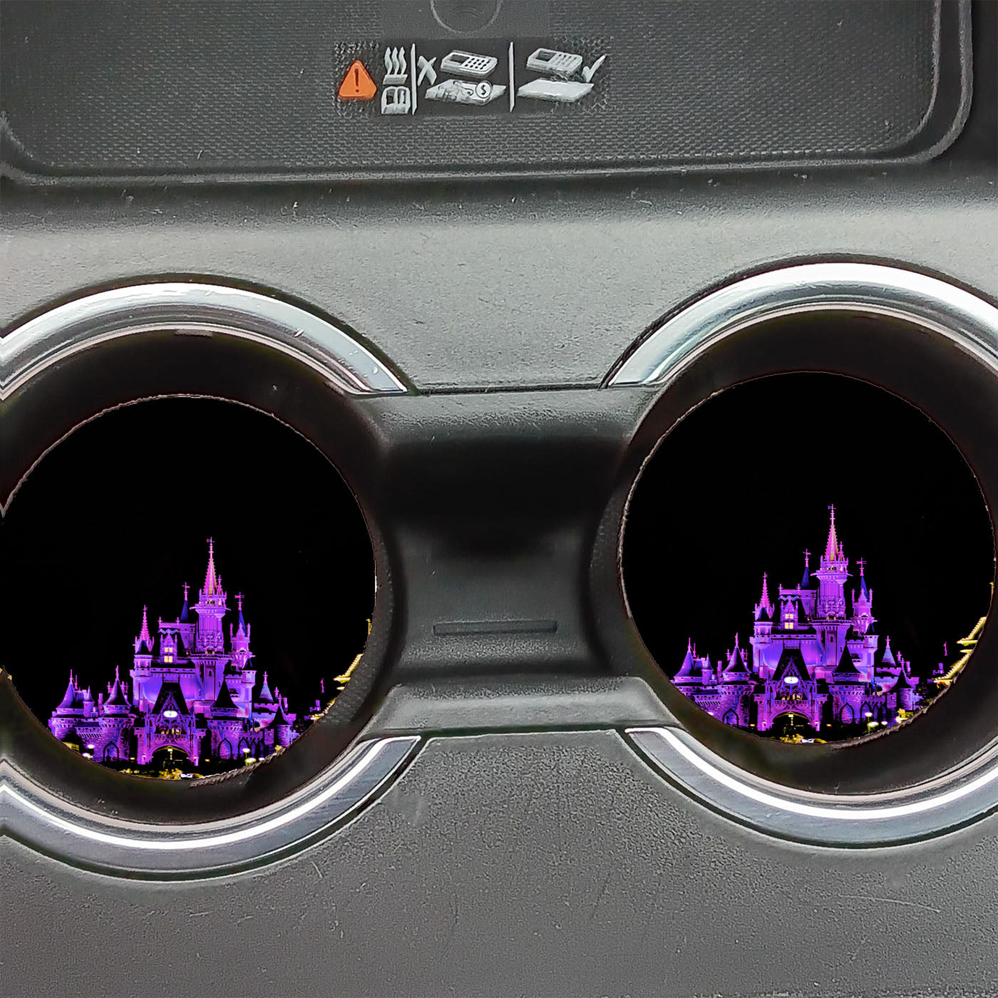 Disney Castle Black Car Coasters