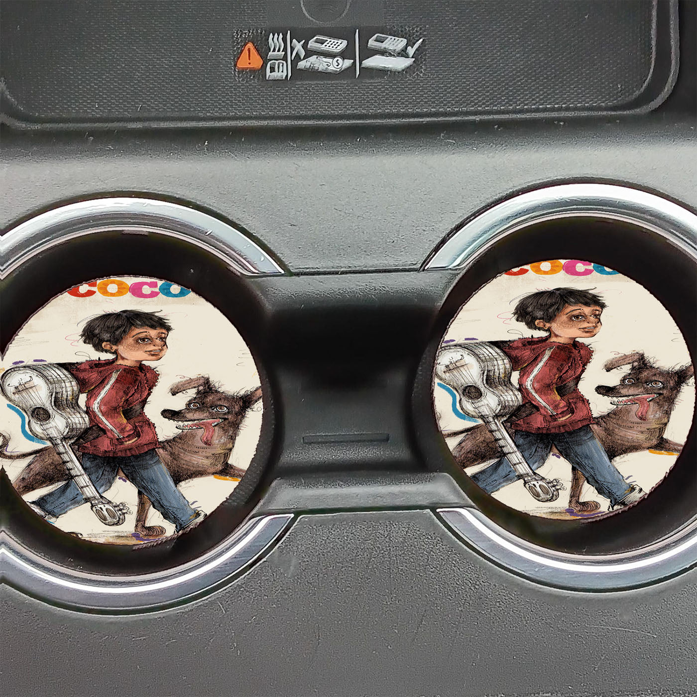Disney Coco Pencil Fanart Car Coasters