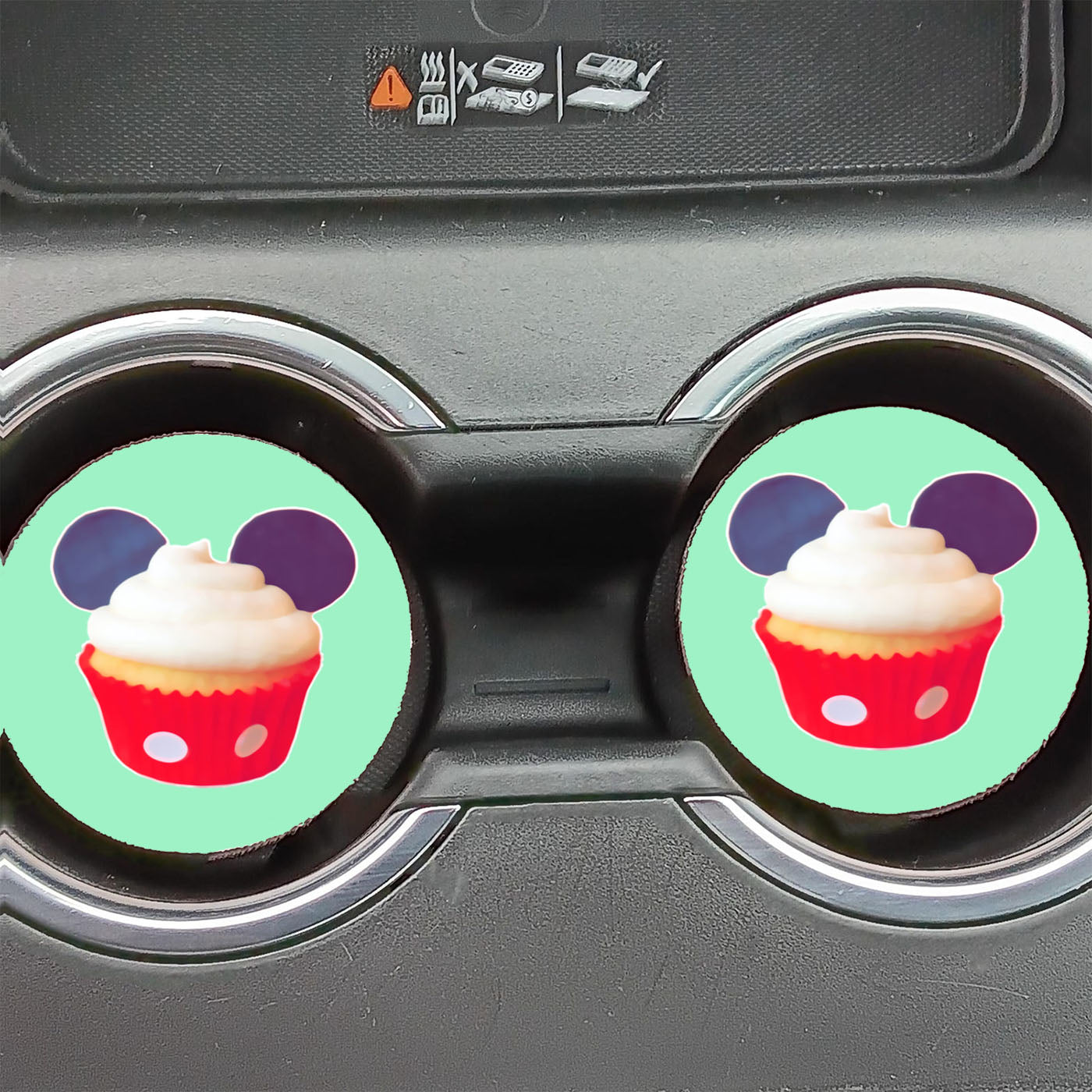 Disney Cupcake Soft Design Car Coasters