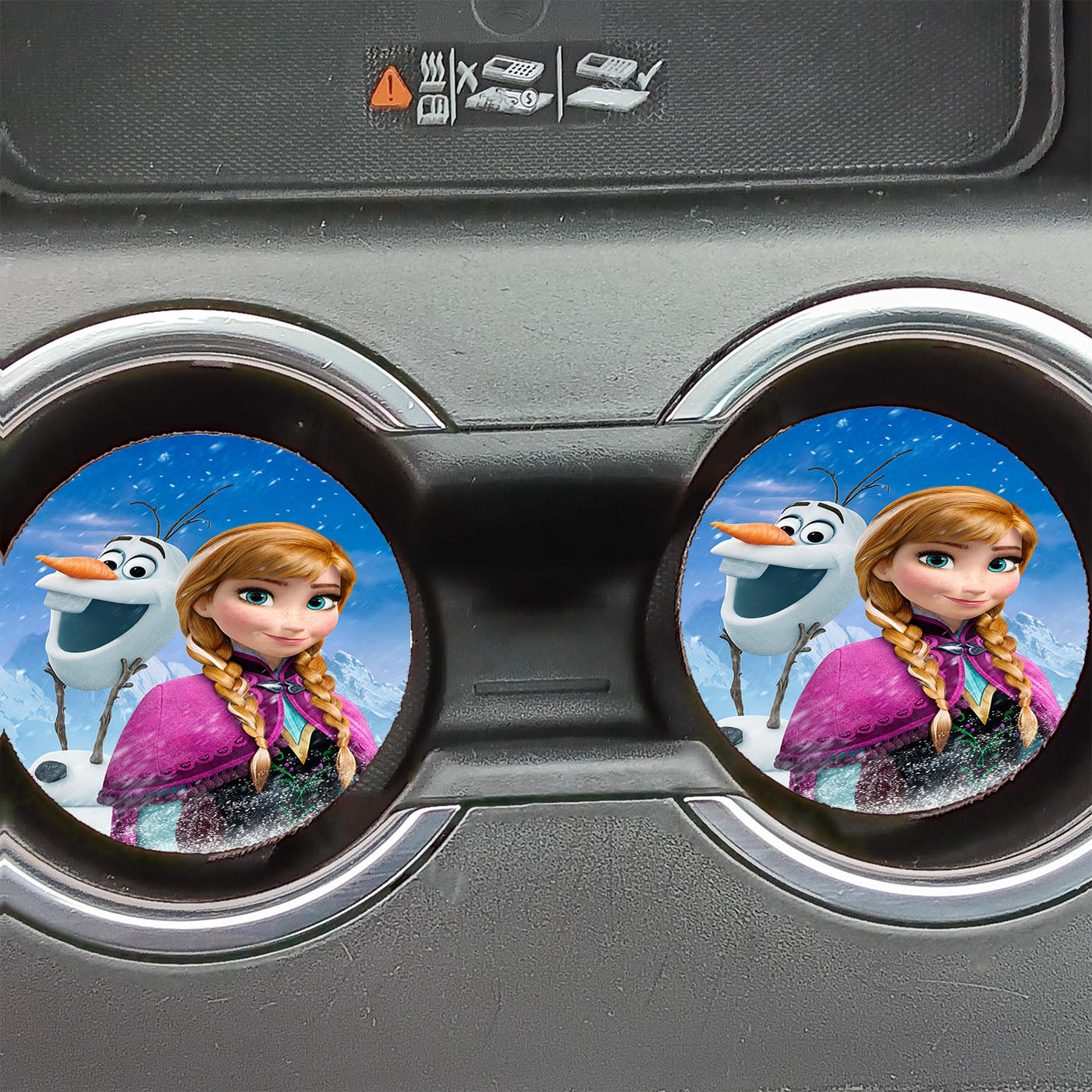Disney Frozen Anna And Olaf Car Coasters