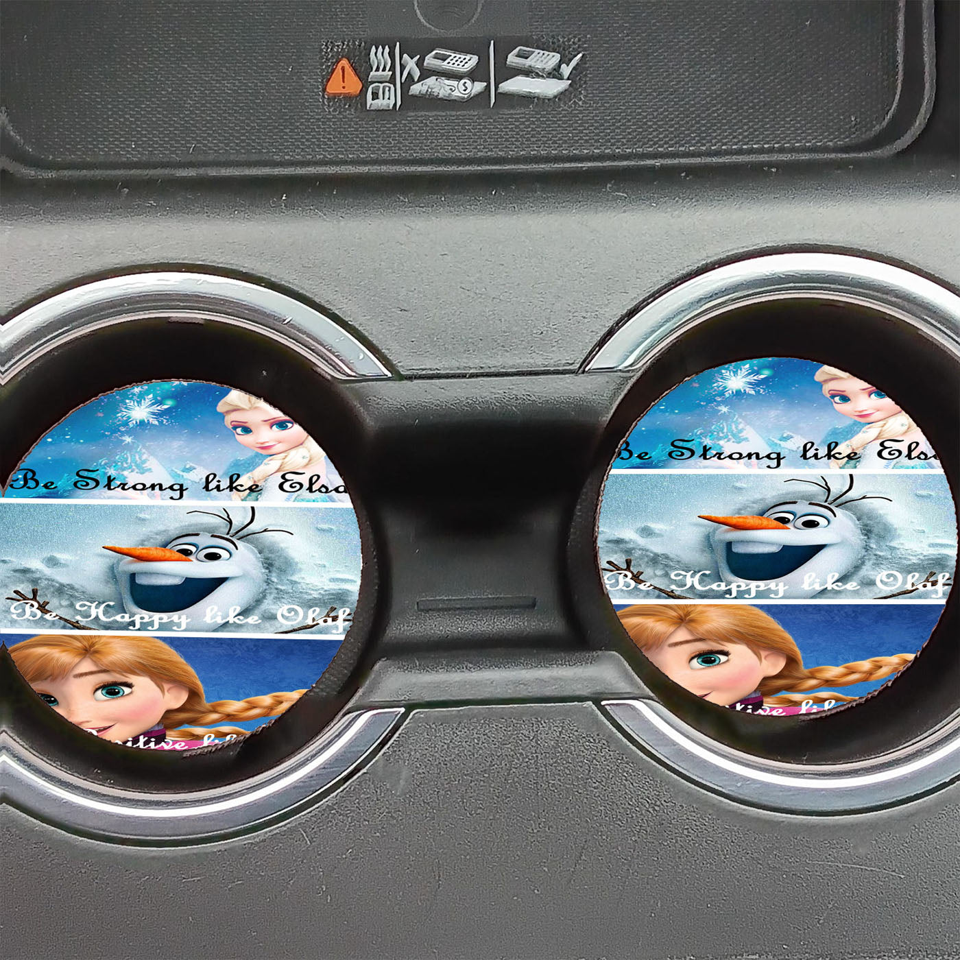 Disney Frozen Quote Car Coasters