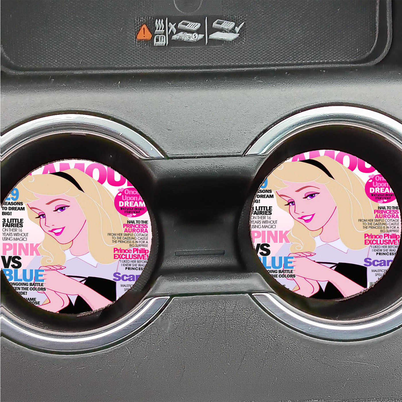 Disney Glamour Sleeping Beauty Car Coasters