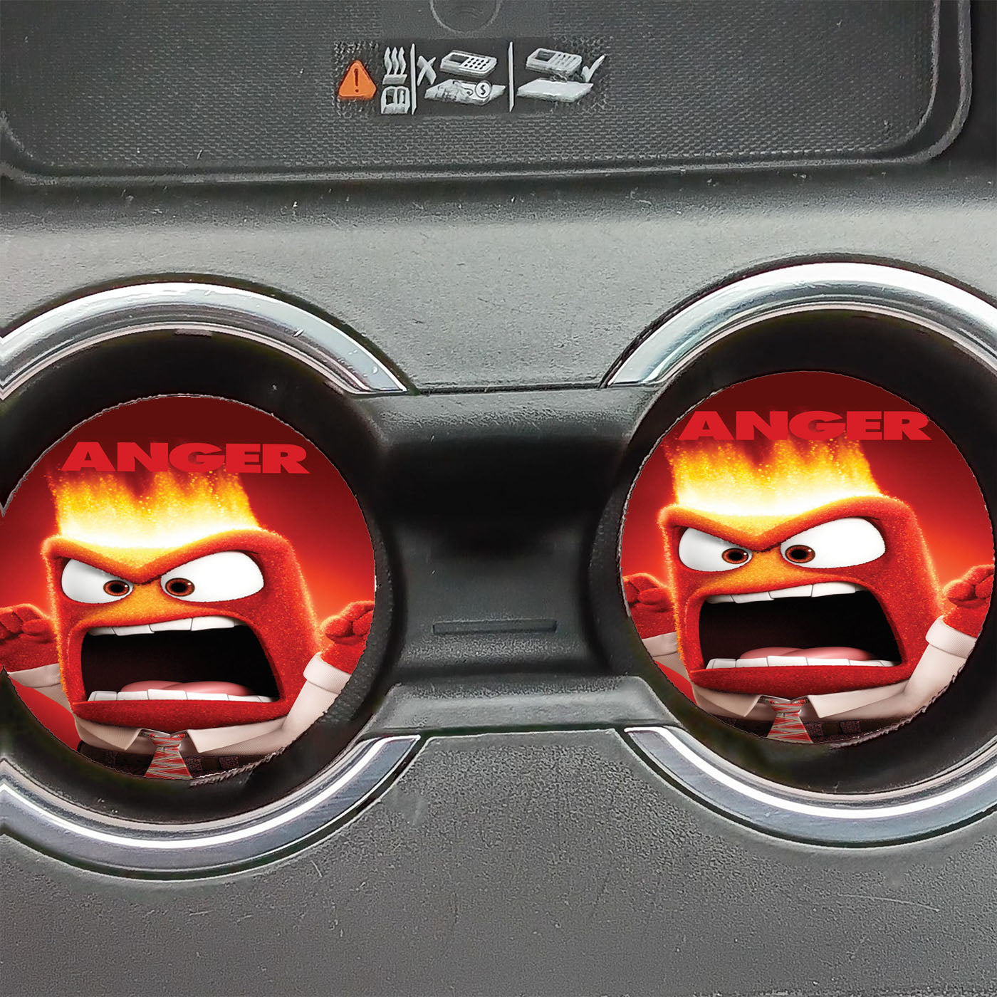 Disney Inside Out Anger Car Coasters