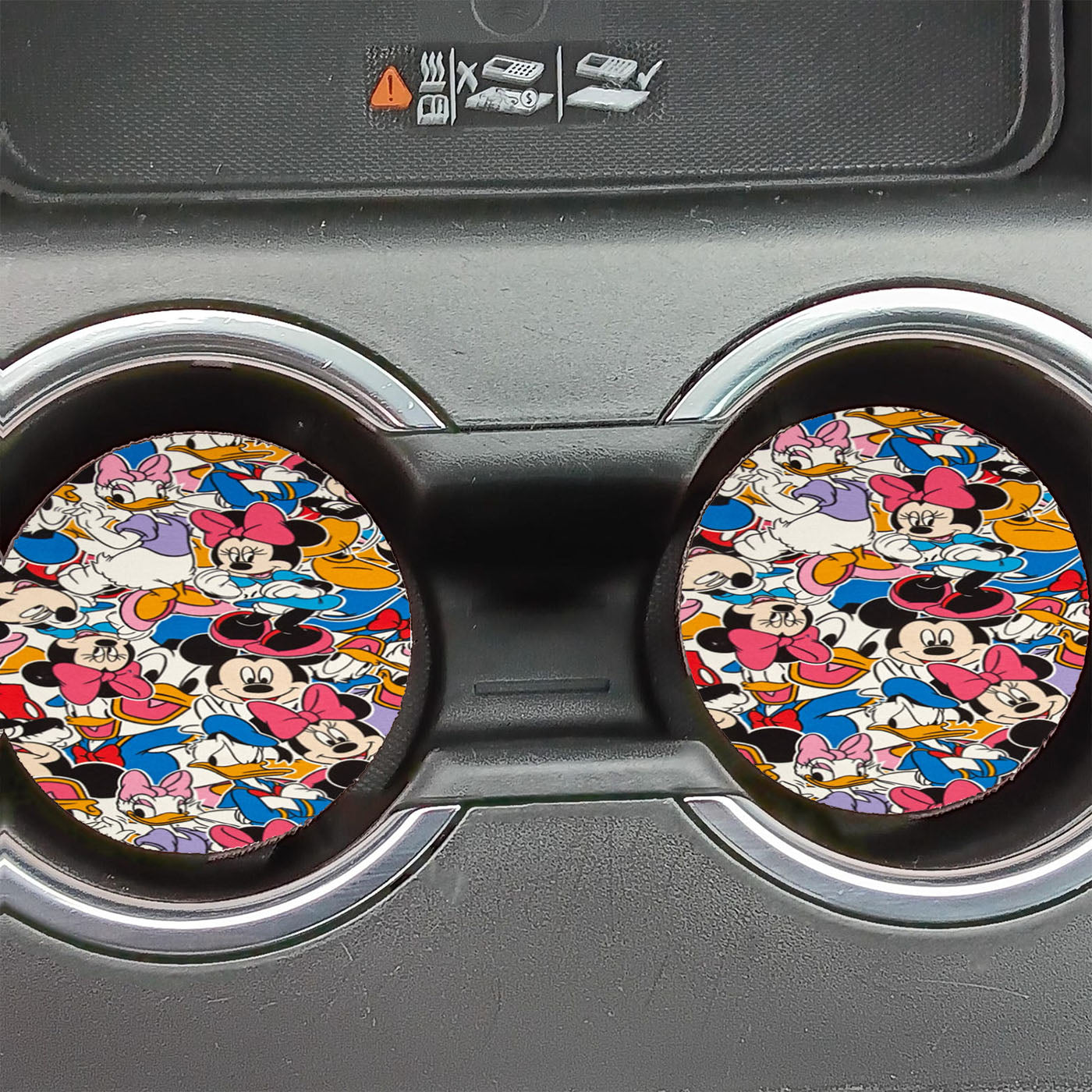 Disney Mickey Mouse Family Sticker Bomb Car Coasters