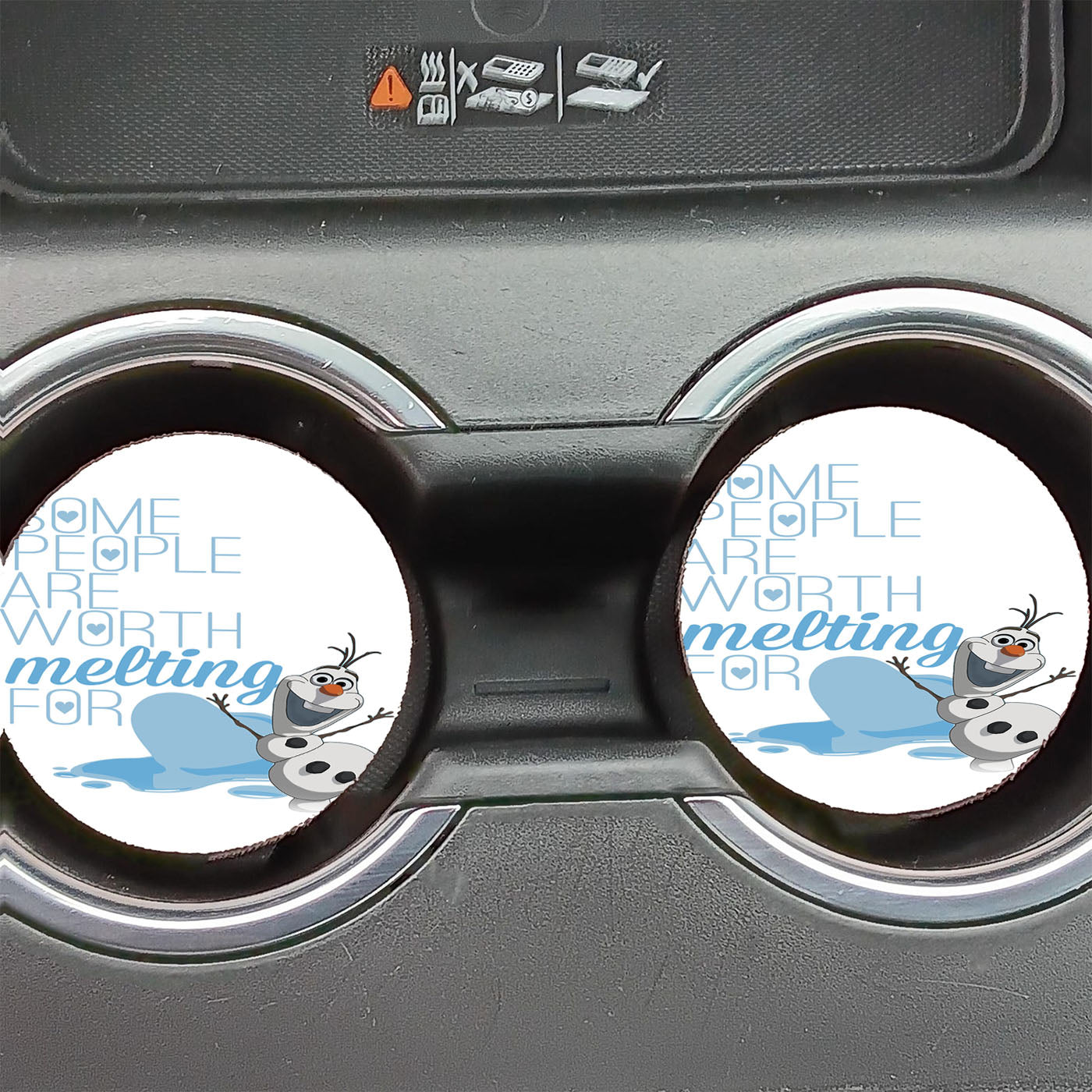 Disney Olaf Quote Car Coasters