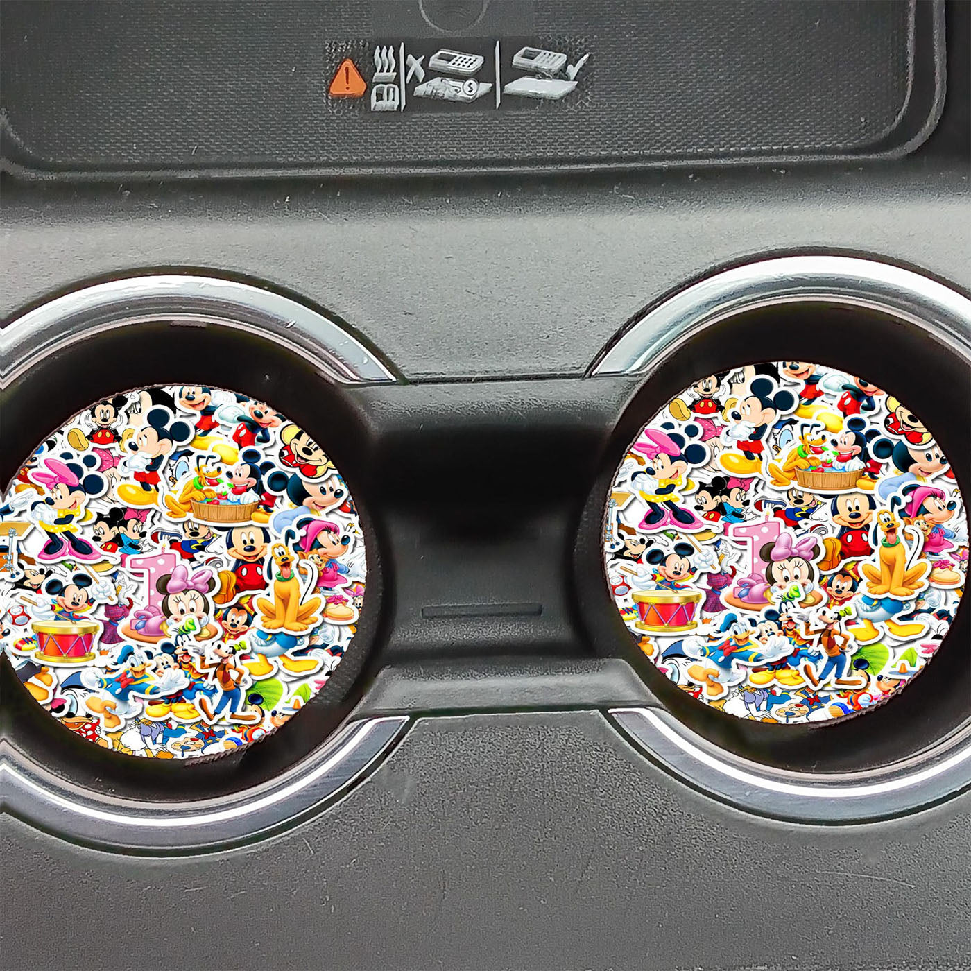 Disney Old Cartoon Mickey Minnie Mouse Donald Duck Pluto Goofy Car Coasters