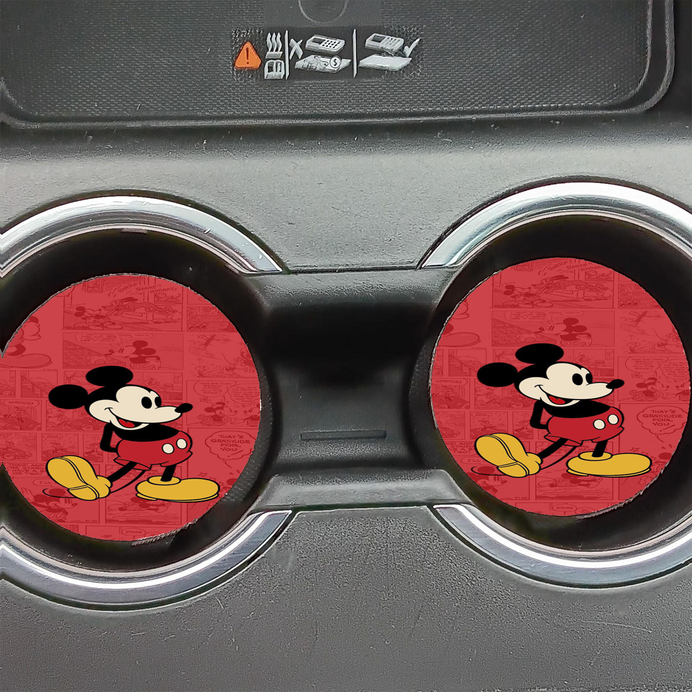 Disney Old Mickey Mouse Comic Car Coasters