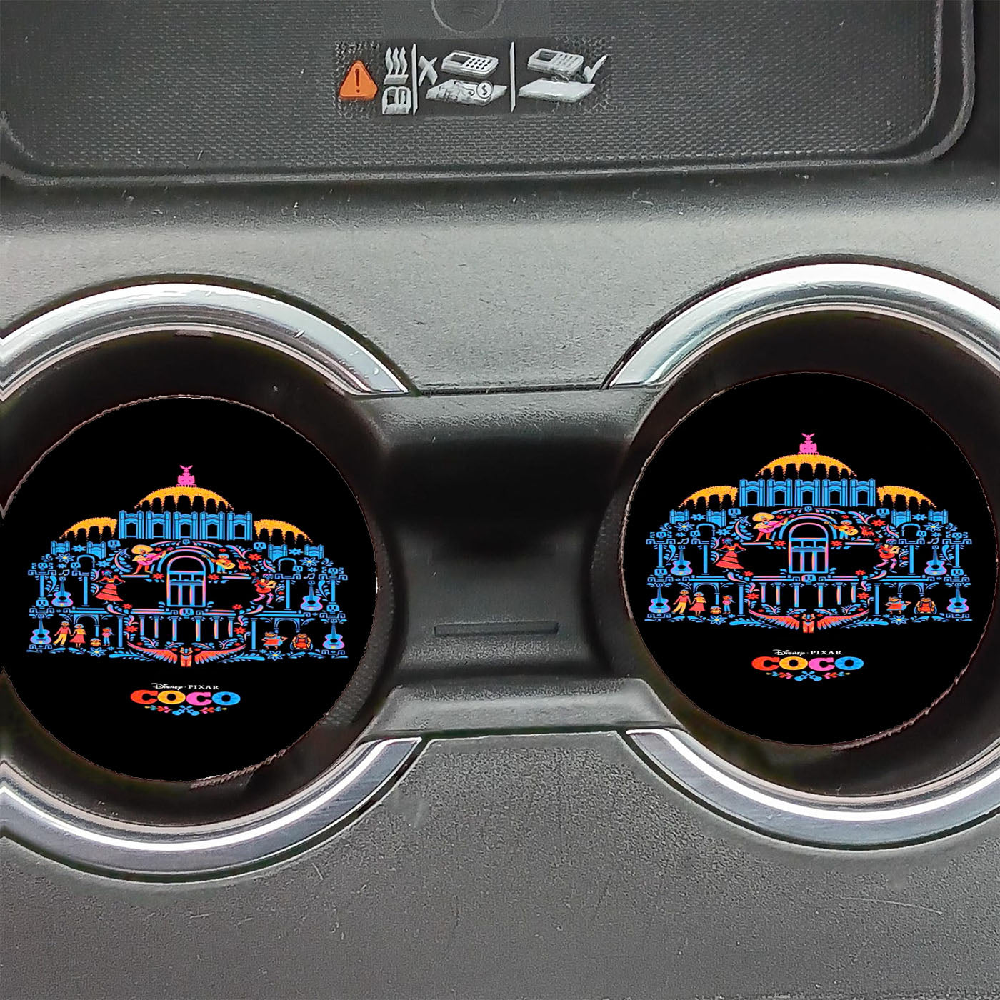 Disney Pixar Coco Castle Pattern Car Coasters