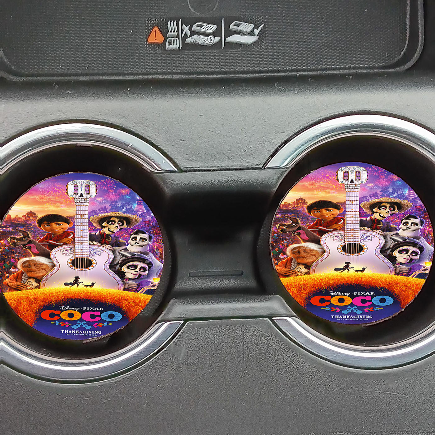 Disney Pixar Coco Poster Car Coasters