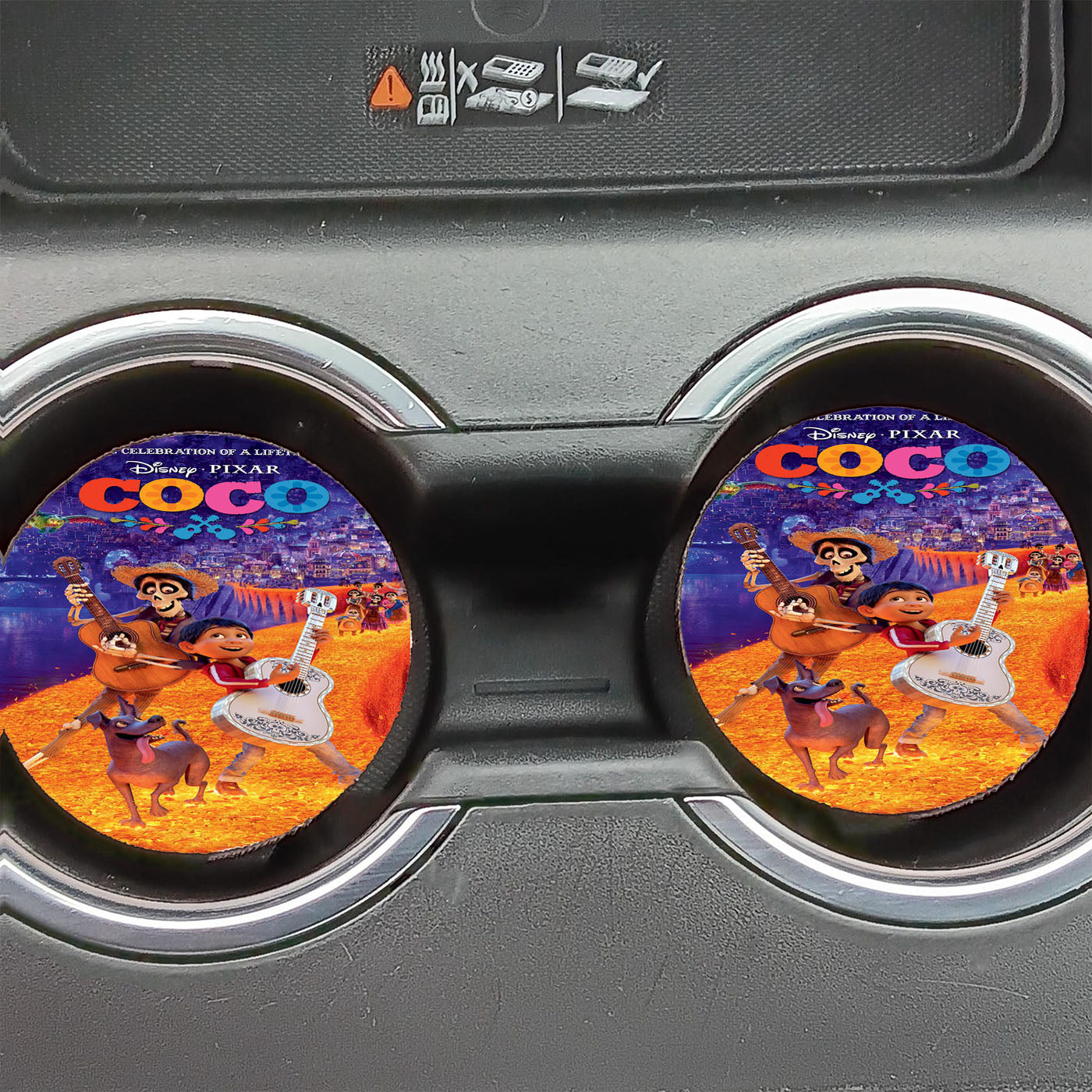Disney Pixar Coco Poster 2 Car Coasters