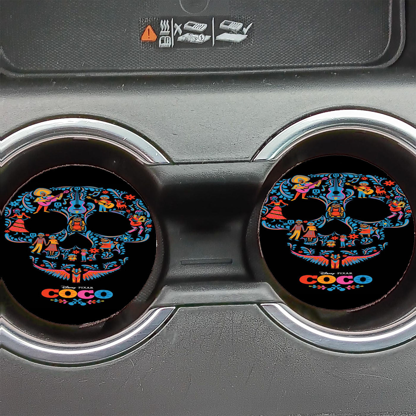 Disney Pixar Coco Skull Car Coasters