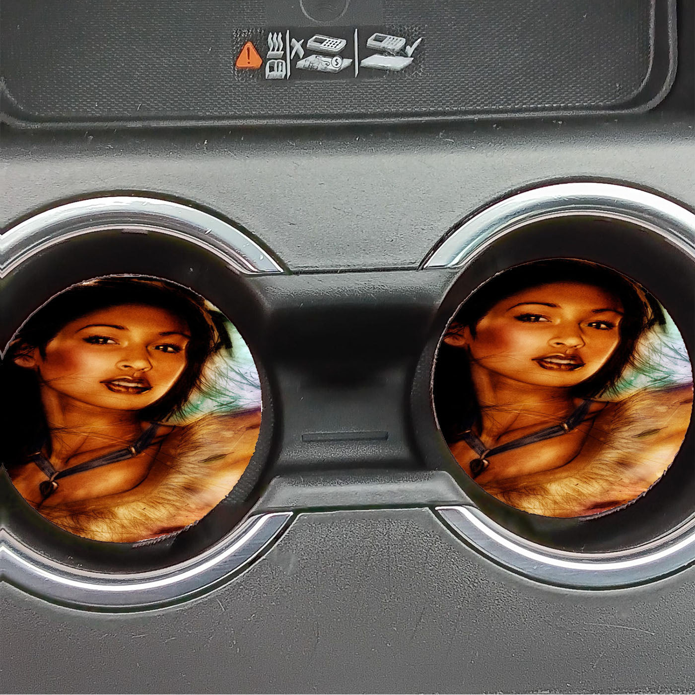 Disney Pocahontas Close Up Face Car Coasters