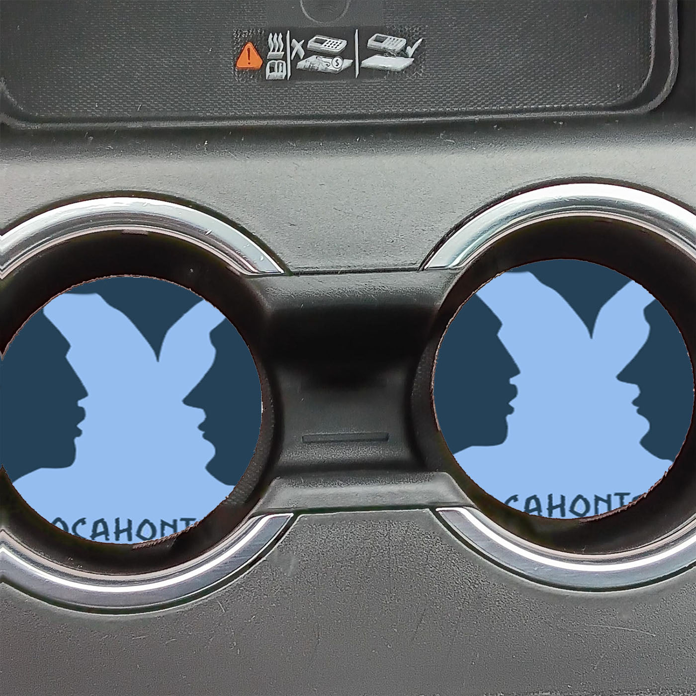 Disney Pocahontas Silhouette Art Car Coasters
