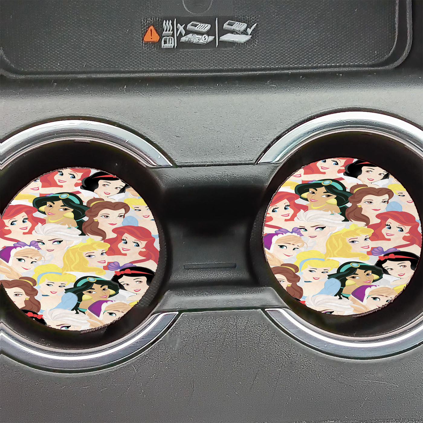 Disney Princess Cartoon Car Coasters