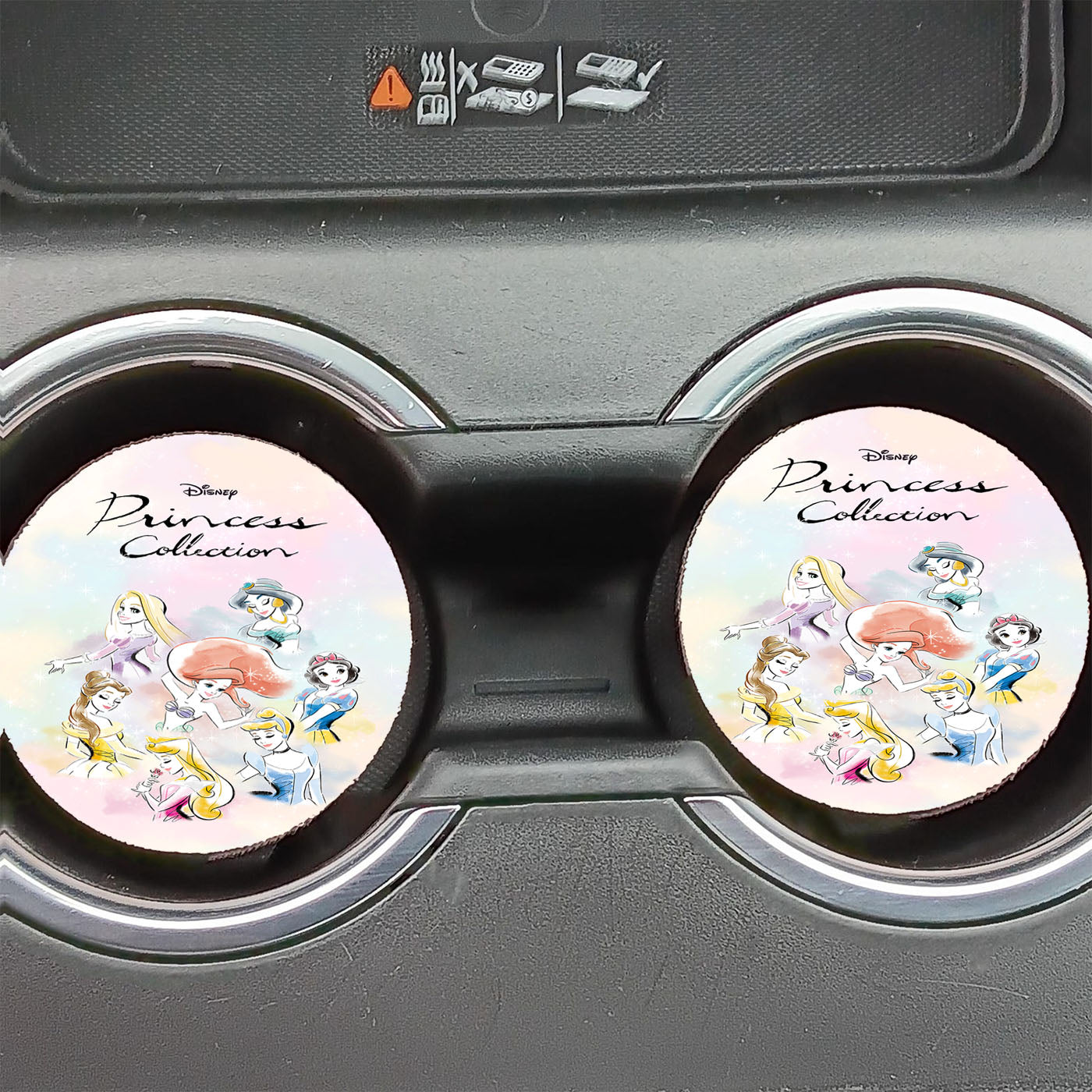 Disney Princess Collection Disney Watrcolor Car Coasters
