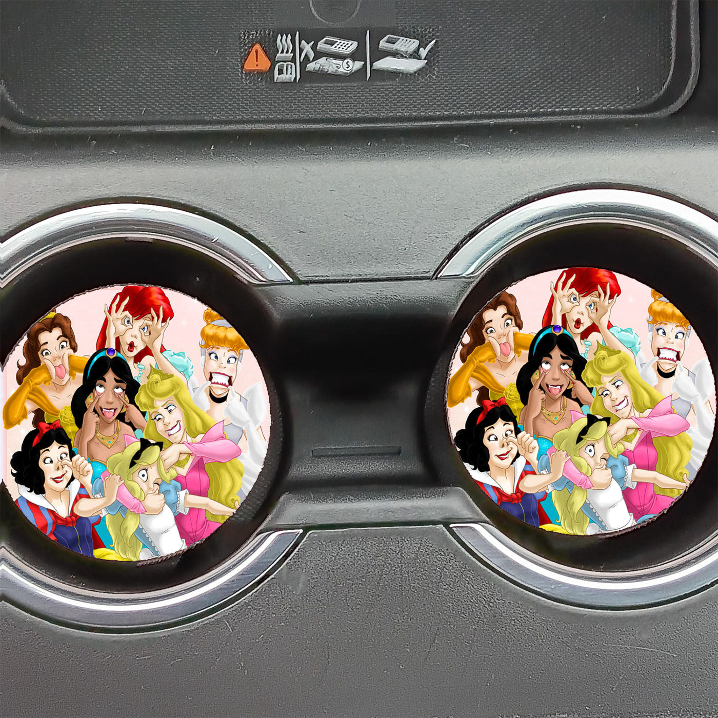 Disney Princess Funny Car Coasters