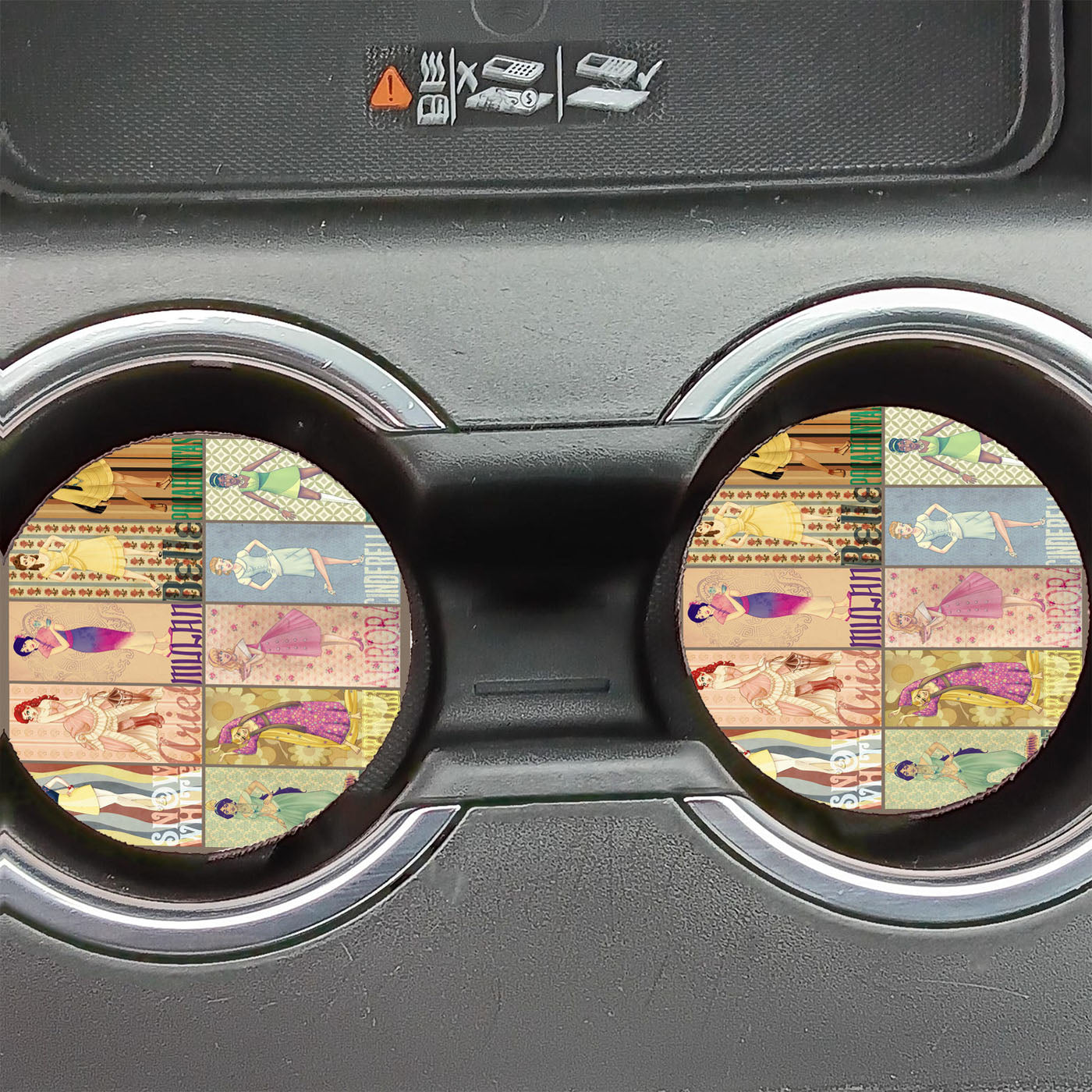 Disney Princess Poster Car Coasters