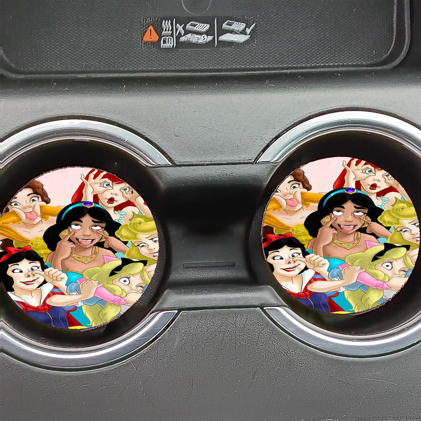 Disney Princess Silly Faces Car Coasters