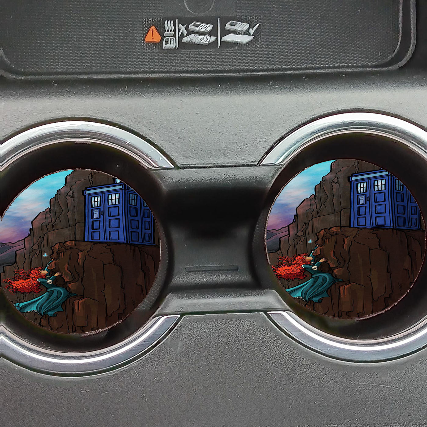 Disney Princess Tardis Dr Who Car Coasters