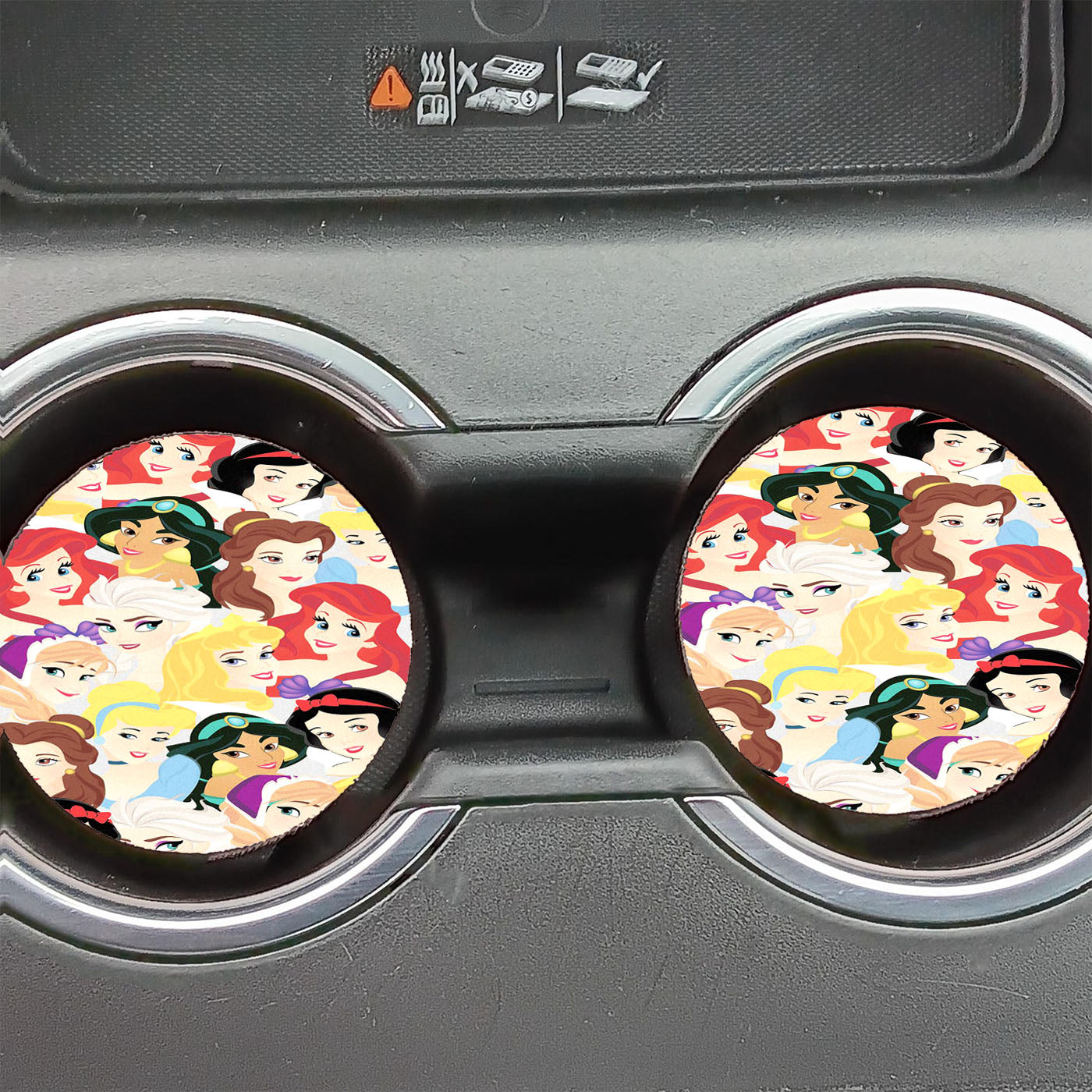 Disney Princess Wallpaper Car Coasters